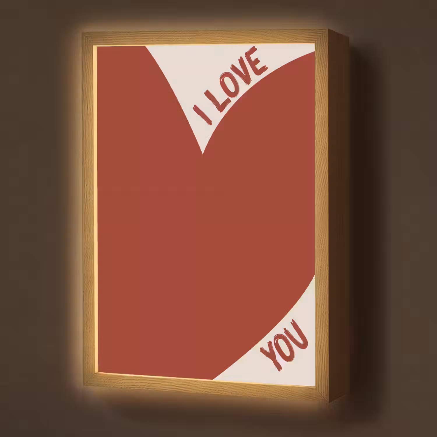 Loveyou - Rood - Hart Light Box met batterij (Wandlamp) middel -z3d_website