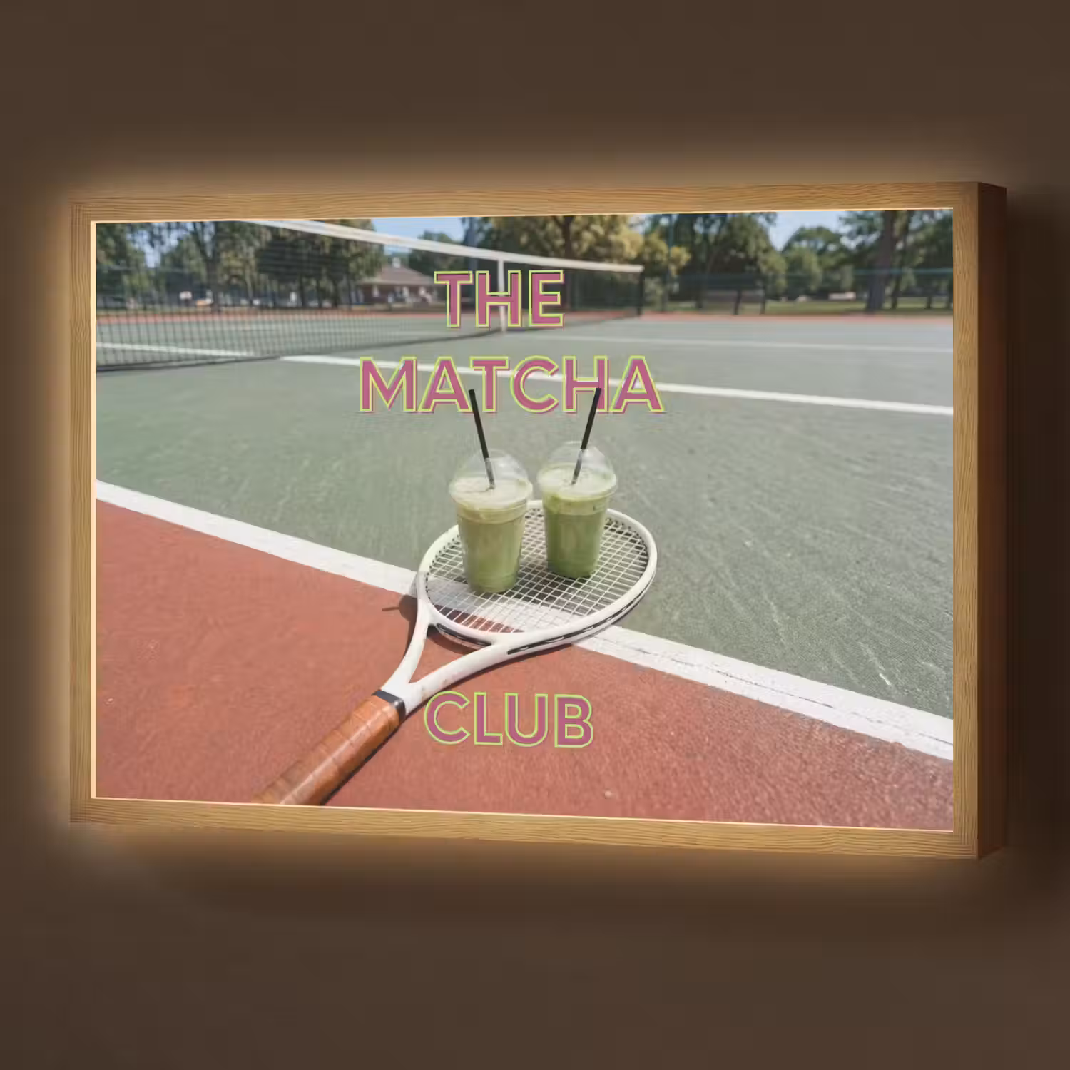 Matcha Club - Tennis - Matcha Light Box met batterij (Wandlamp) middel -z3d_website