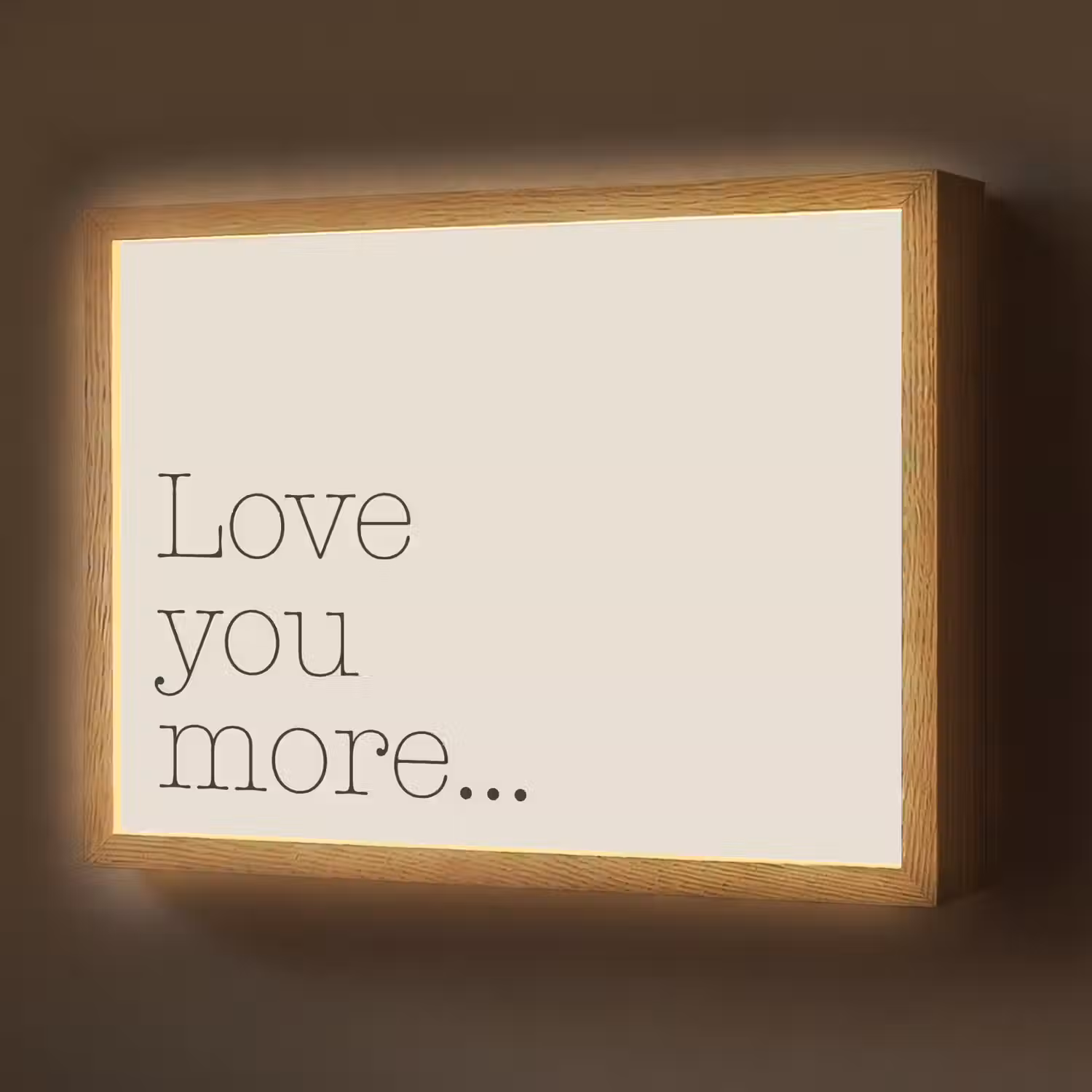 Minimalistisch - Love - Beige Light Box met batterij (Wandlamp) middel -z3d_website