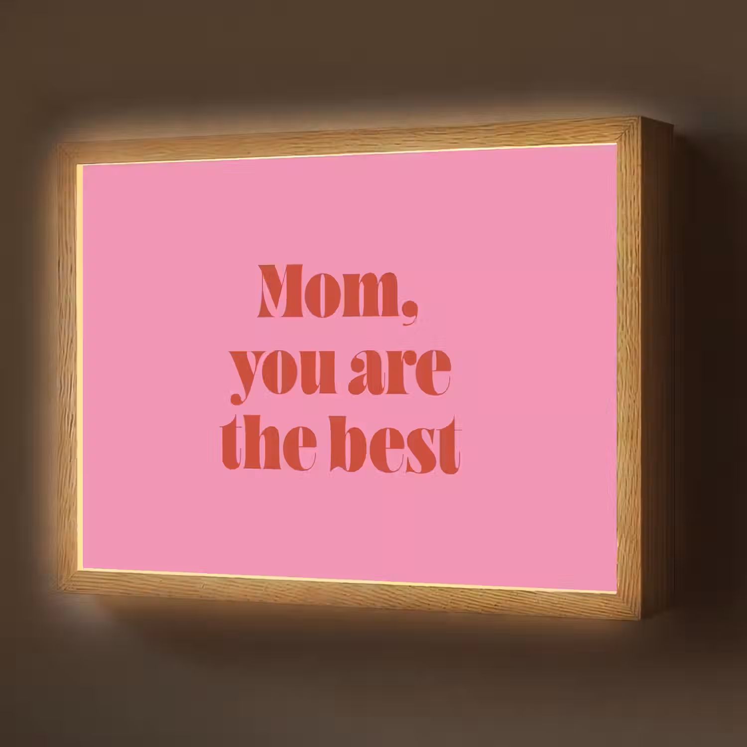 Moeder - Boodschap -Roze Light Box met batterij (Wandlamp) middel -z3d_website