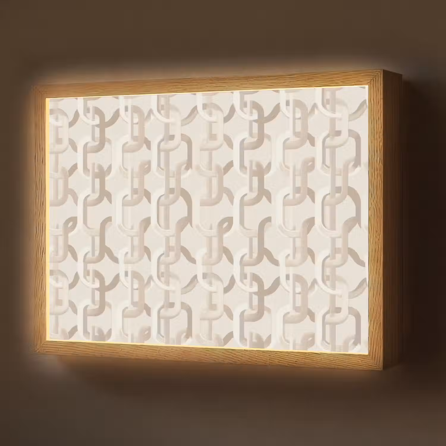 Motief - Abstract - Beige Light Box met batterij (Wandlamp) middel 907 -z3d_website