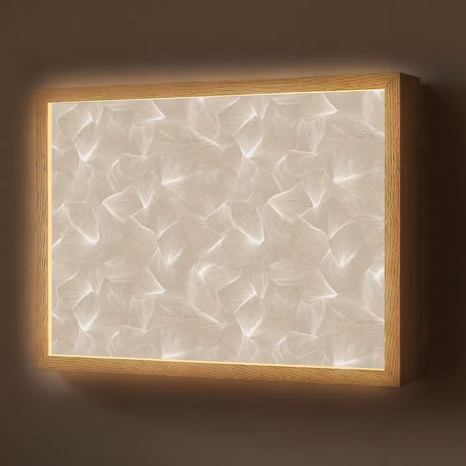Organisch - Textuur - Beige Light Box met batterij (Wandlamp) middel 907 -z3d_website