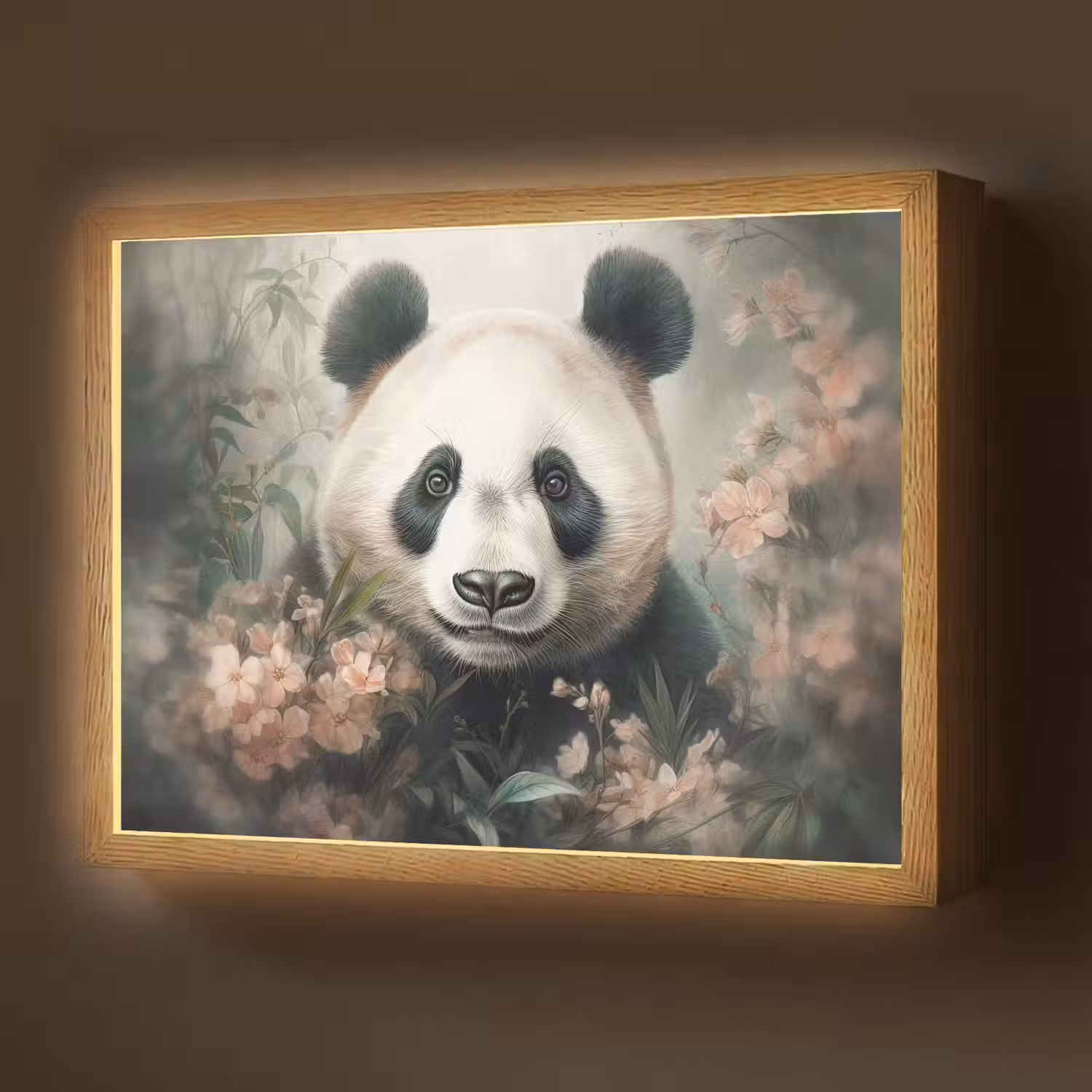 Panda - Dieren - Bloemen - Planten Light Box met batterij (Wandlamp) middel -z3d_website