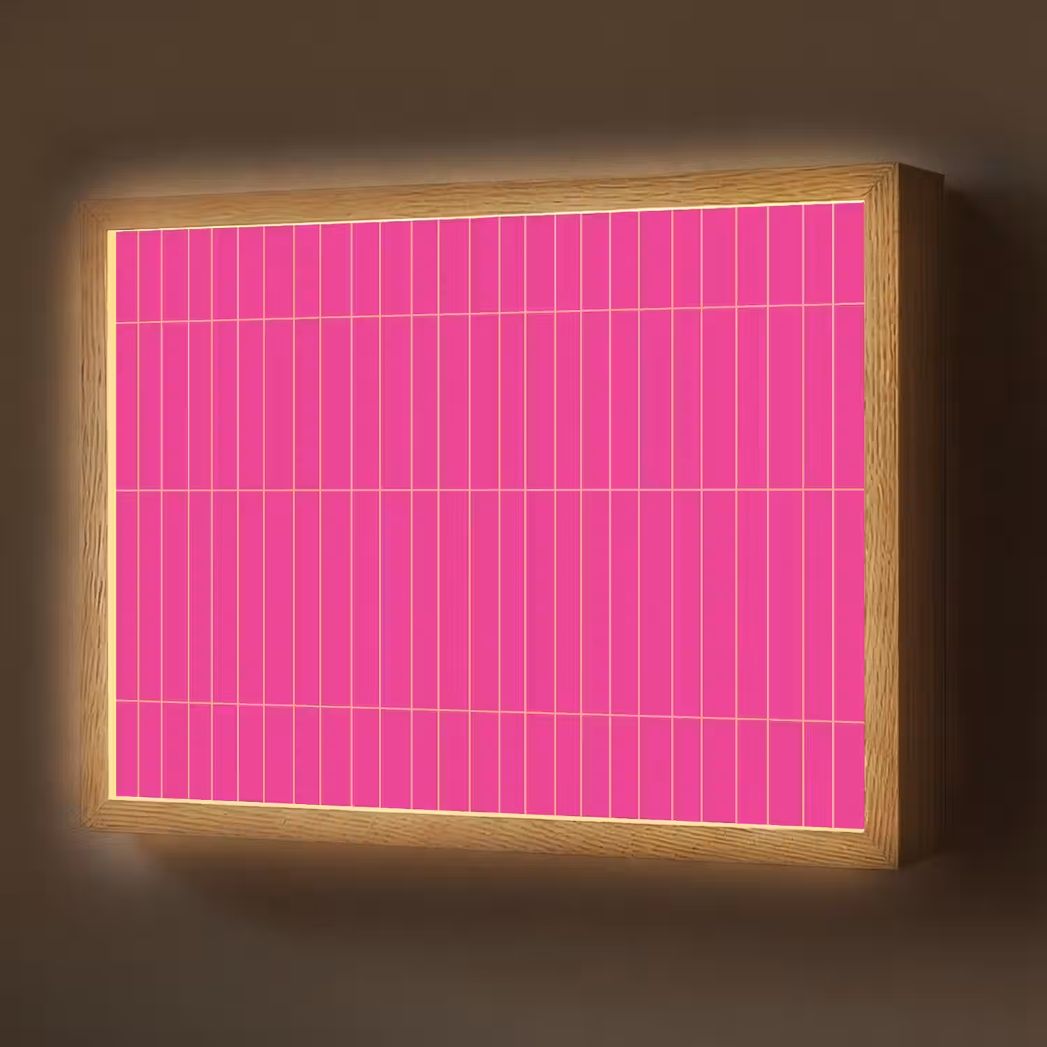 Patroon - Tegel - Magenta - Roze Light Box met batterij (Wandlamp) middel 907 -z3d_website