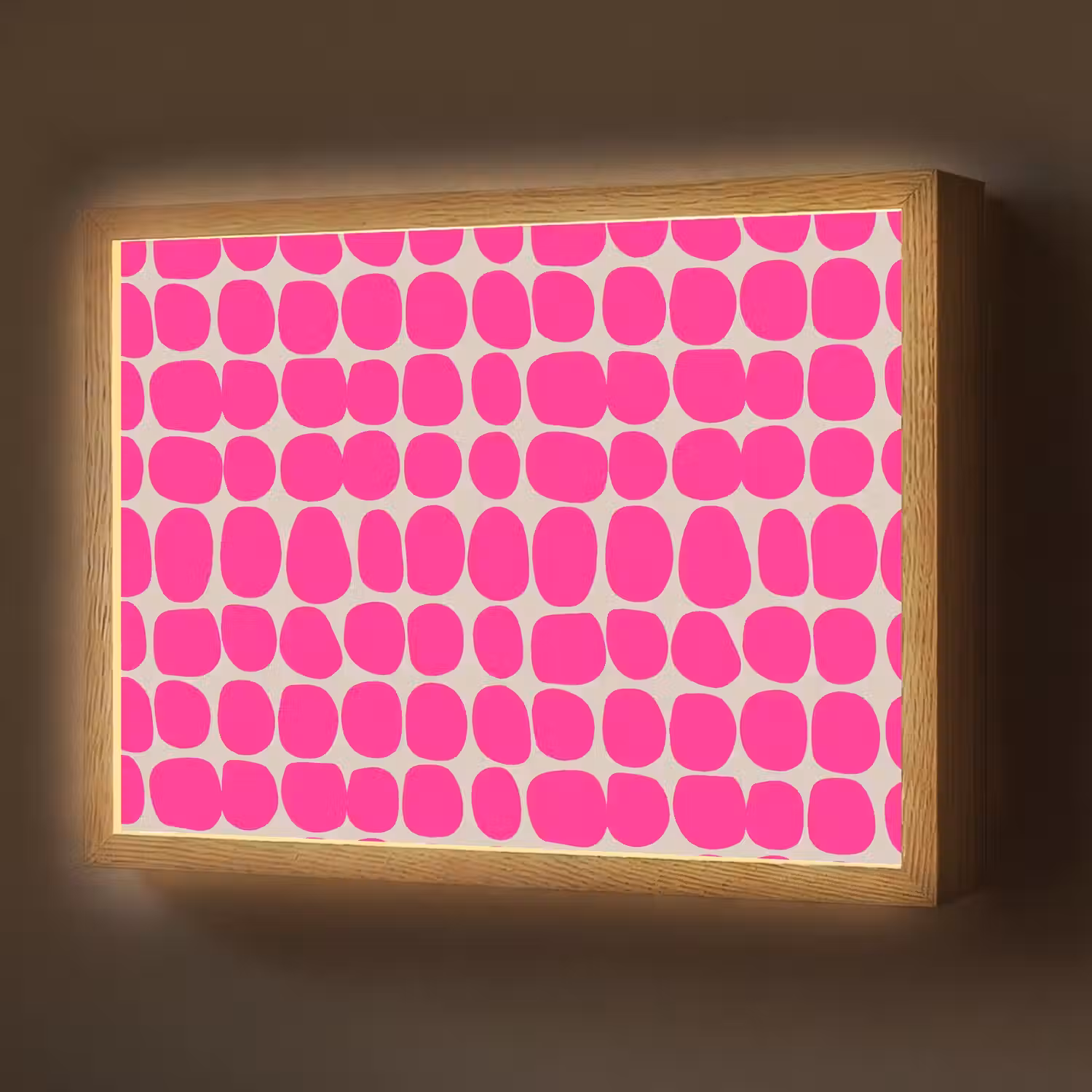 Stippen - Patroon - Roze Light Box met batterij (Wandlamp) middel 907 -z3d_website