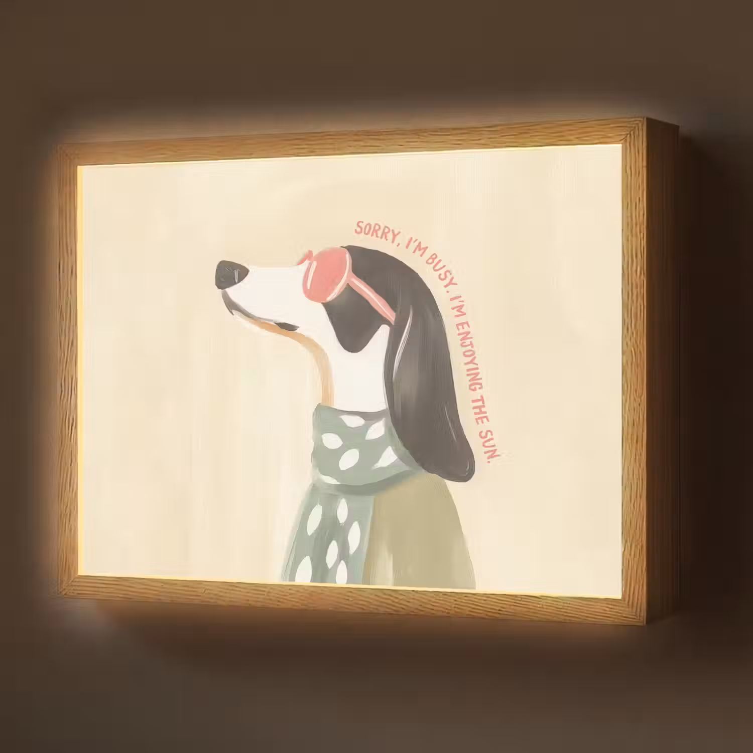 Quote - Hond - Zonnebril Light Box met batterij (Wandlamp) middel -z3d_website