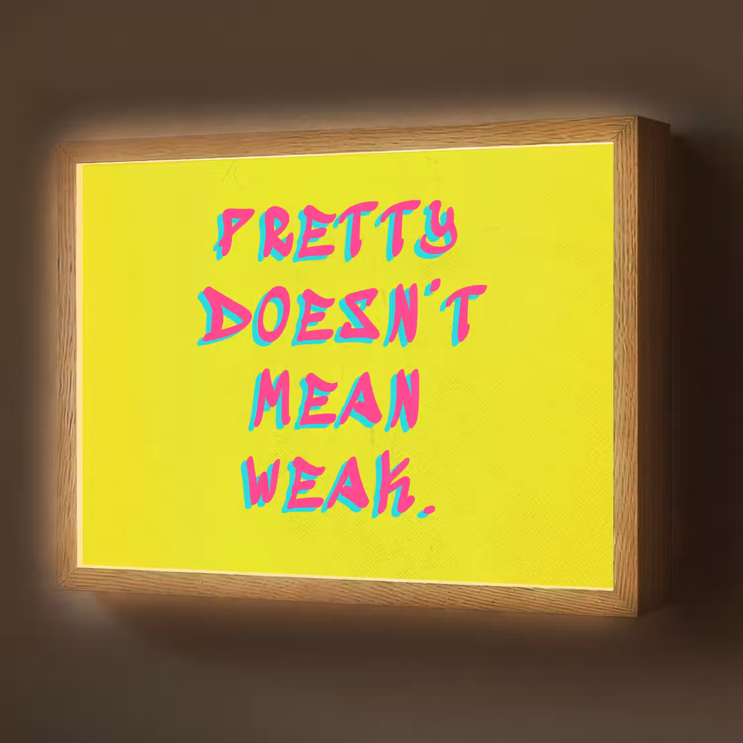 Quote - Minimalistisch - Kleurrijk Light Box met batterij (Wandlamp) middel -z3d_website