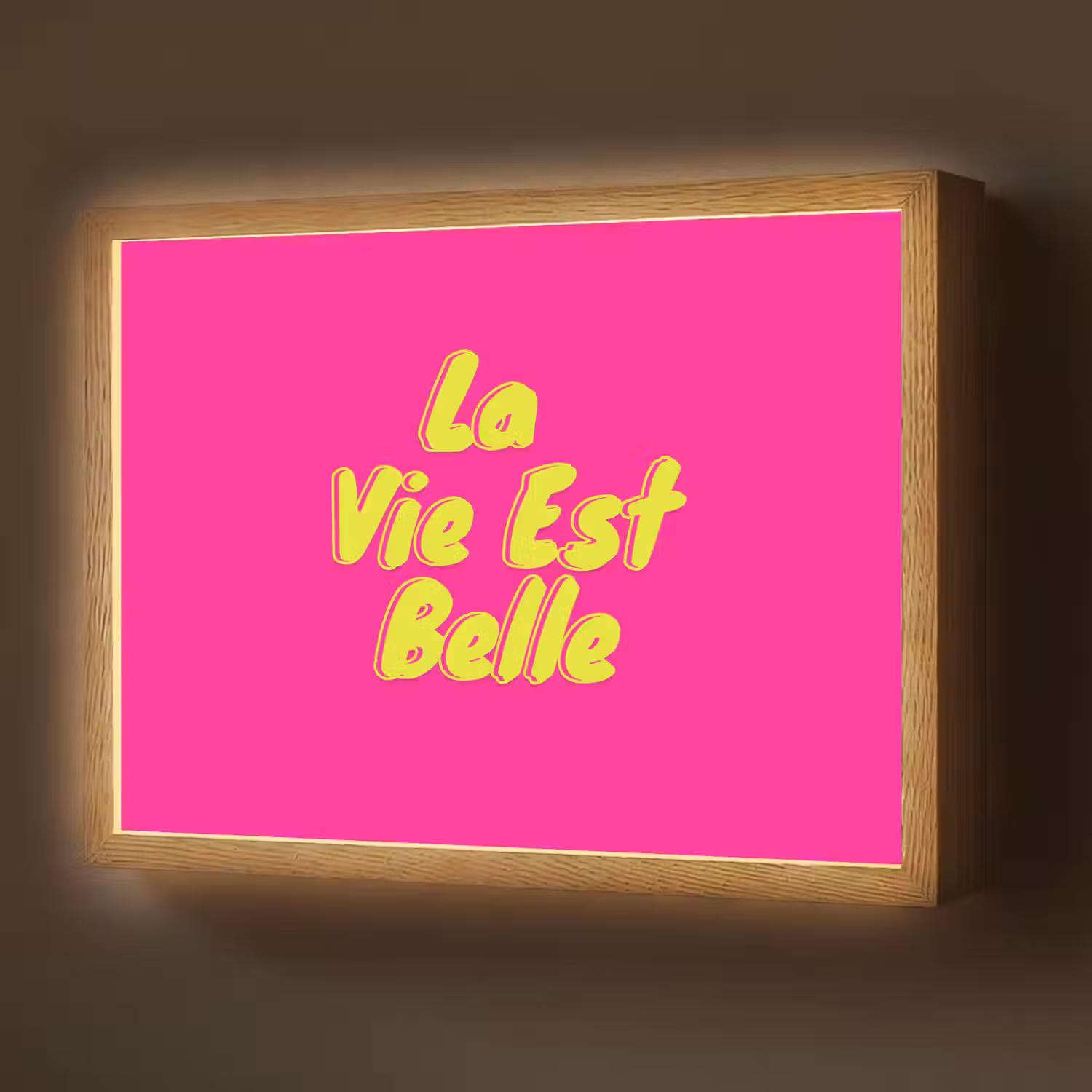 Quote - Retro - Roze Light Box met batterij (Wandlamp) middel -z3d_website