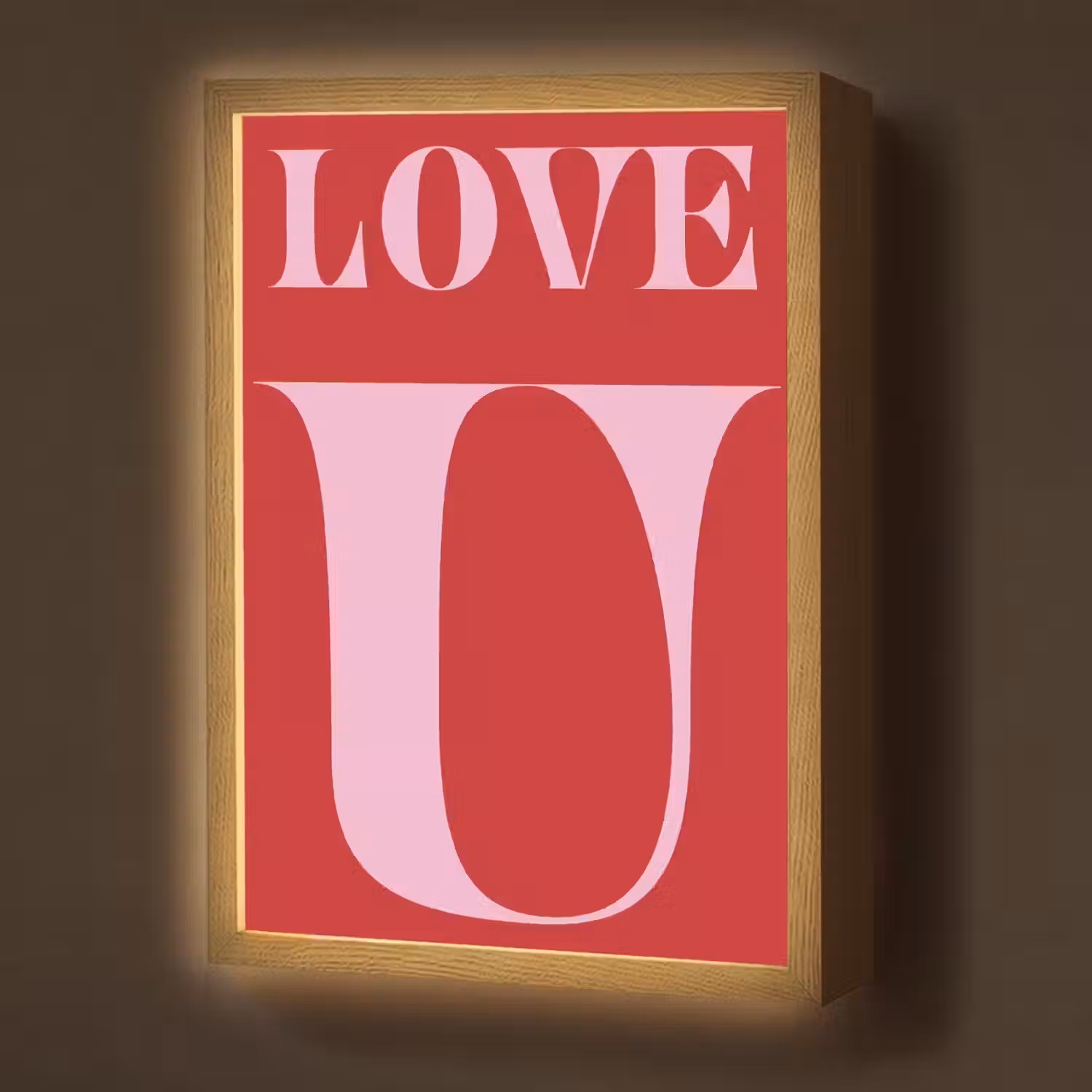 Rood - Love - Valentijn - Roze Light Box met batterij (Wandlamp) middel -z3d_website