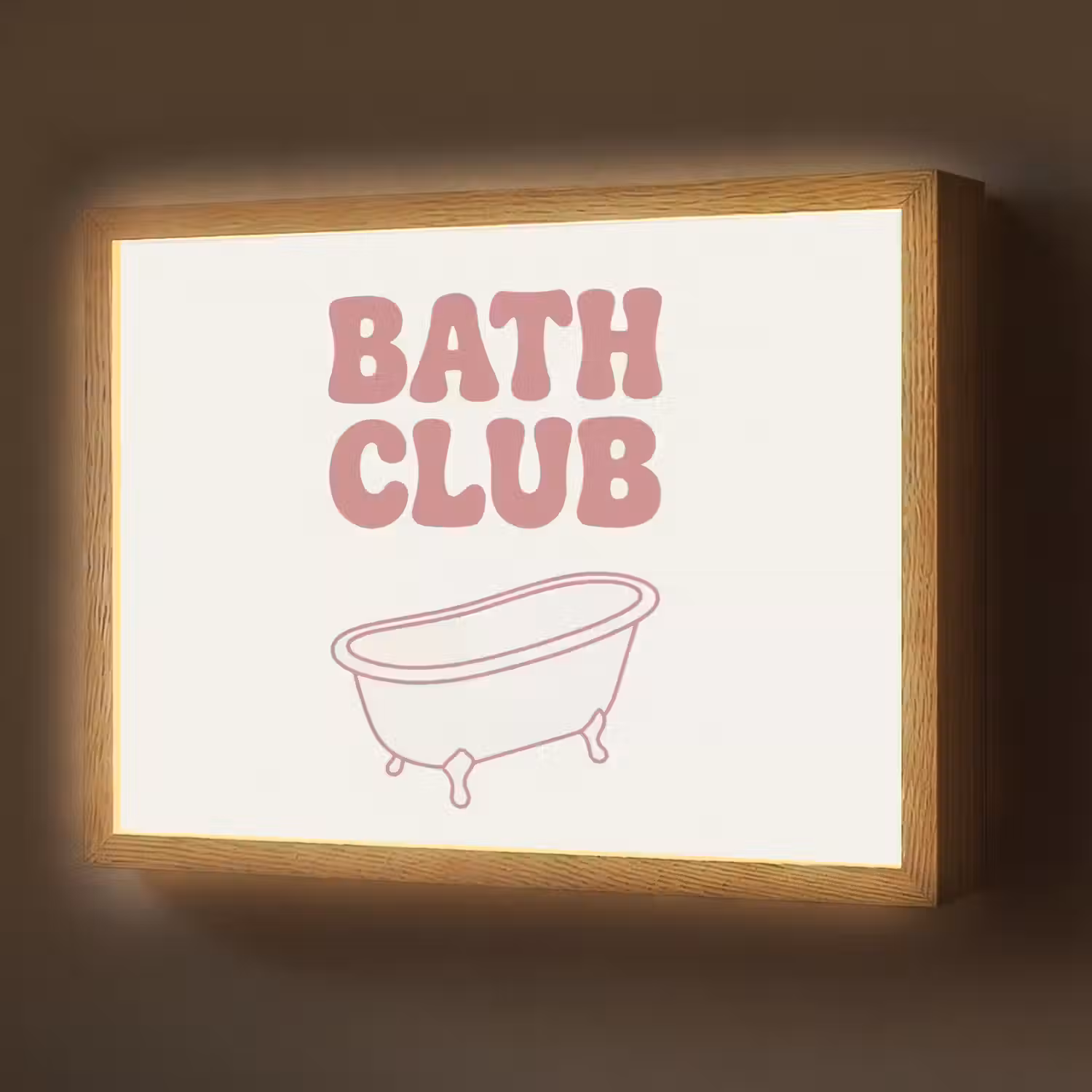 Retro - Bad - Roze Light Box met batterij (Wandlamp) middel -z3d_website