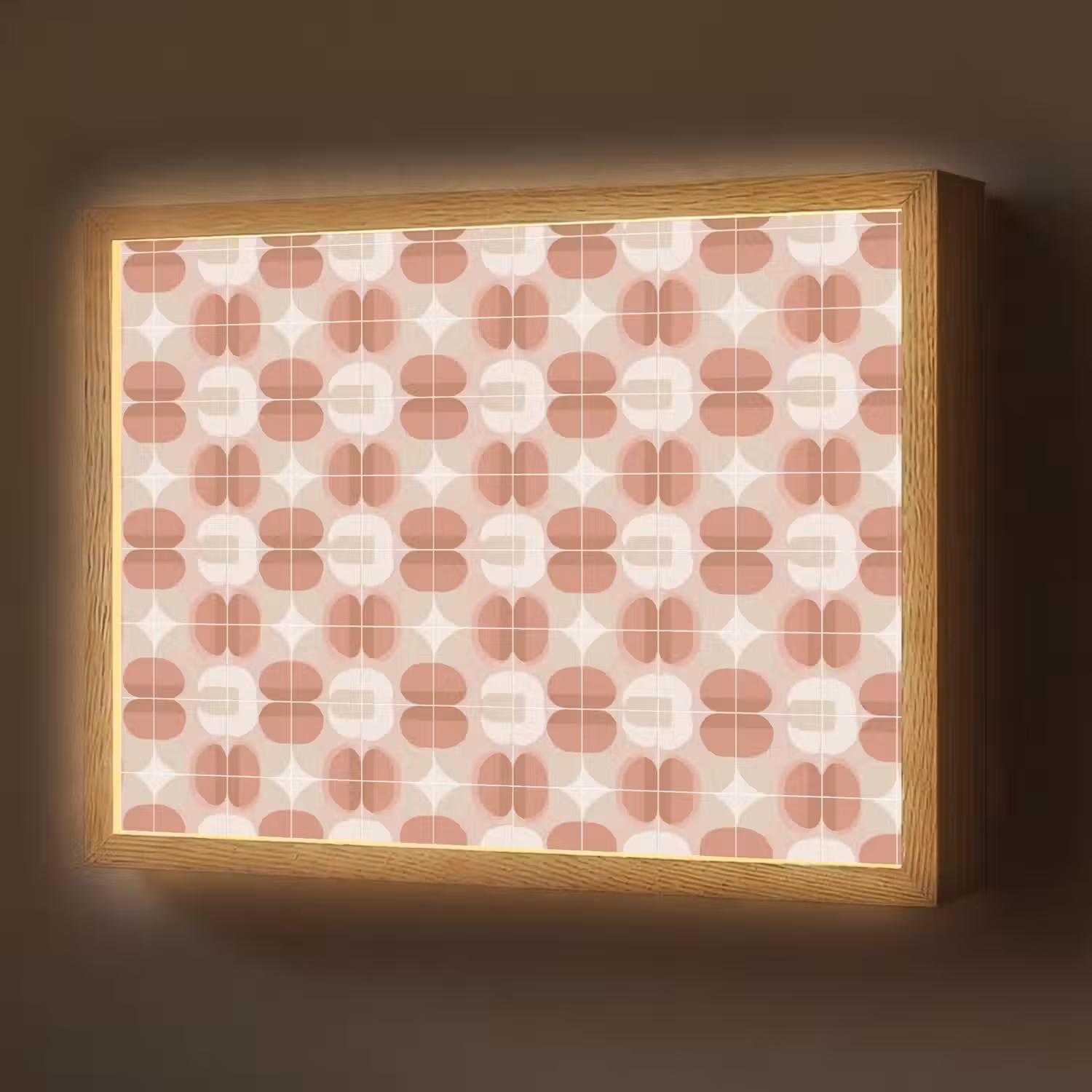 Retro - Klassiek - Roze Light Box met batterij (Wandlamp) middel 907 -z3d_website