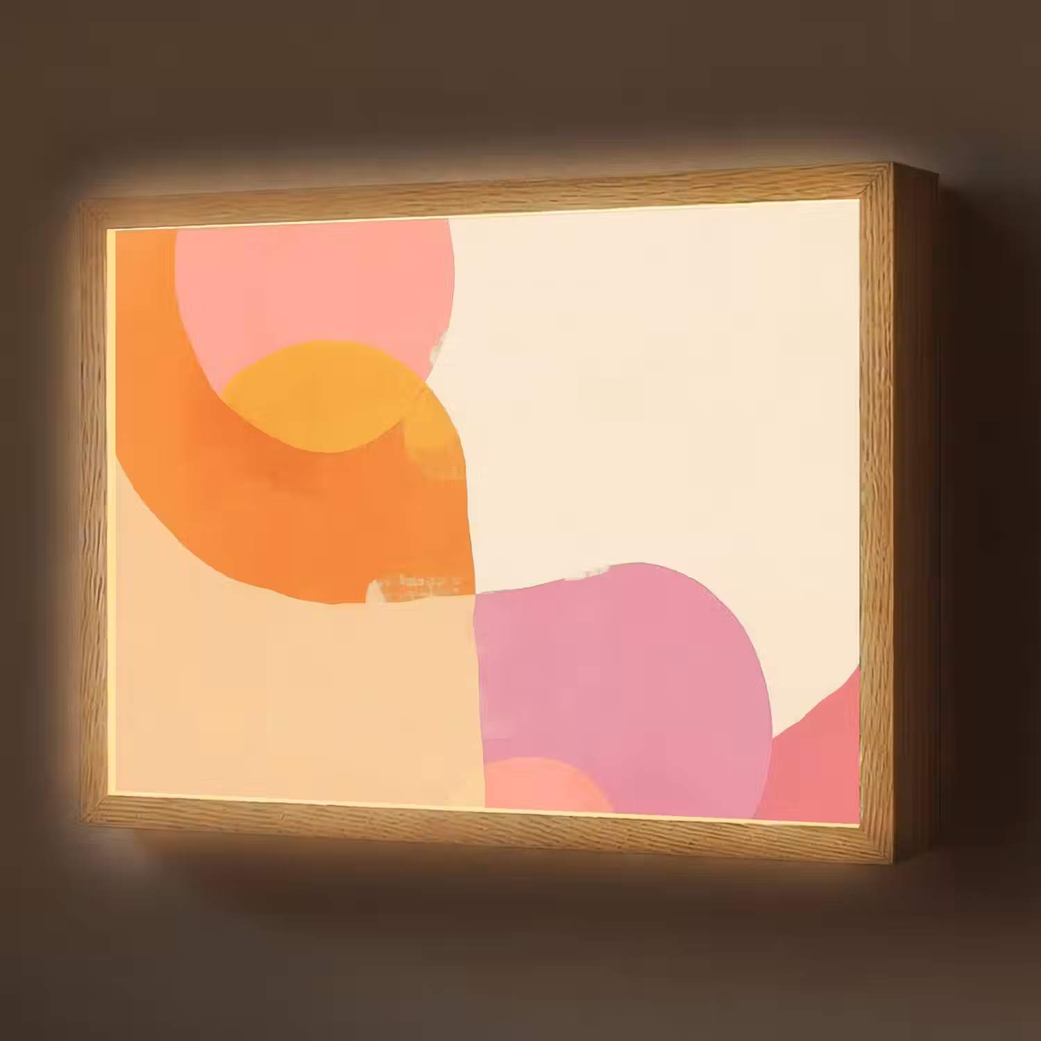 Vormen - Abstract - Kleurrijk Light Box met batterij (Wandlamp) middel -z3d_website