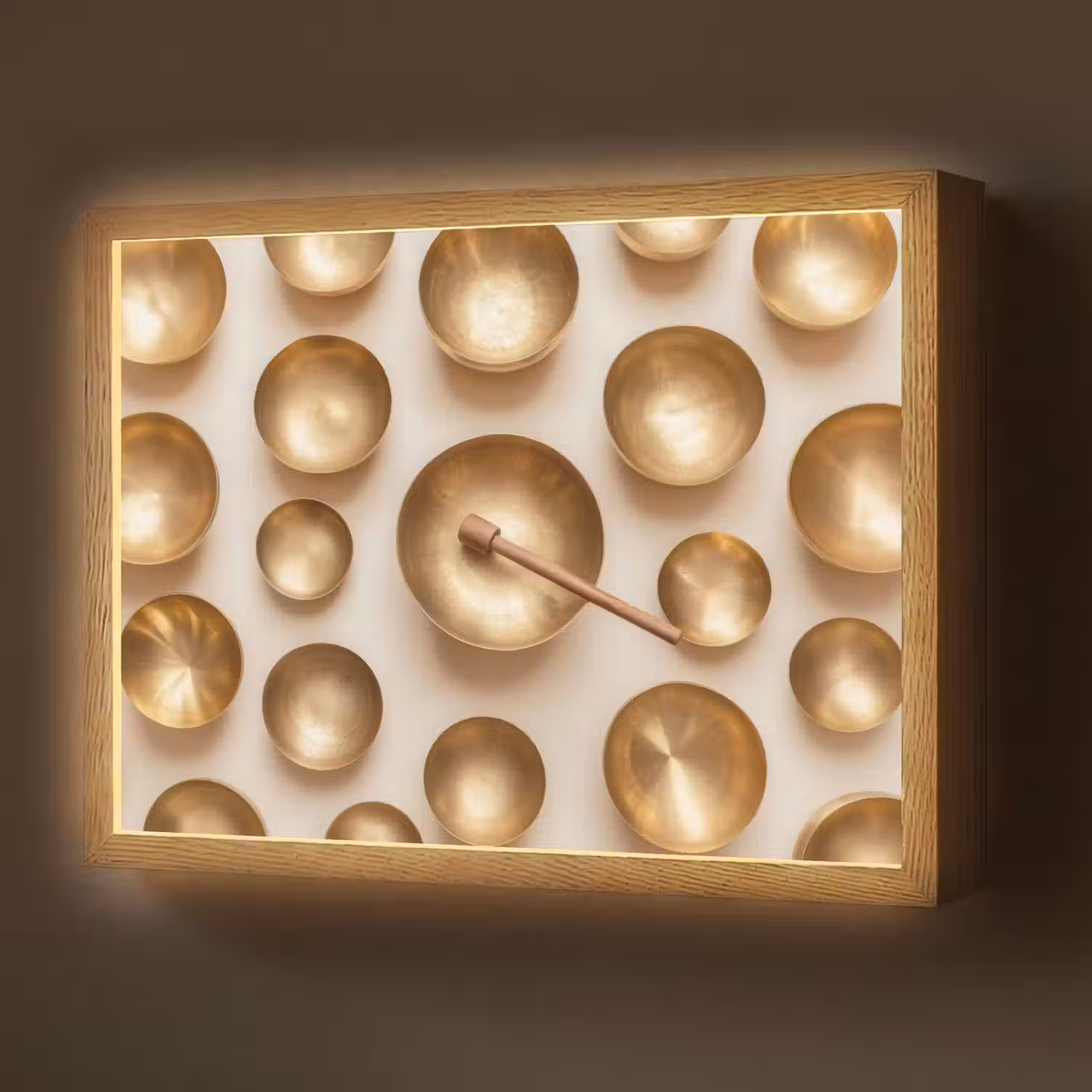 Symmetrisch - Goud - Brons - Balans Light Box met batterij (Wandlamp) middel -z3d_website