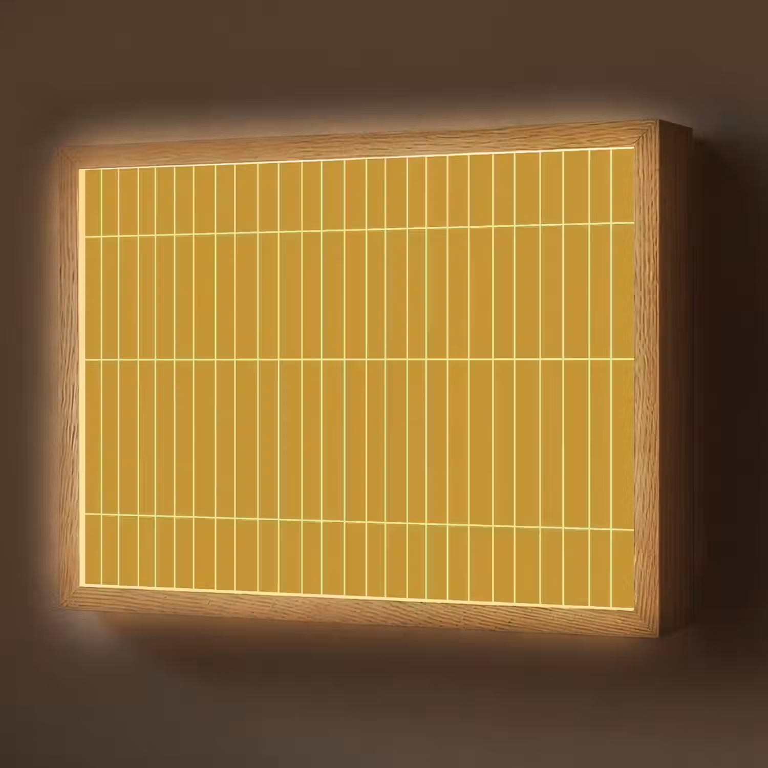 Tegels - Verticaal - Mosterdgeel Light Box met batterij (Wandlamp) middel 907 -z3d_website