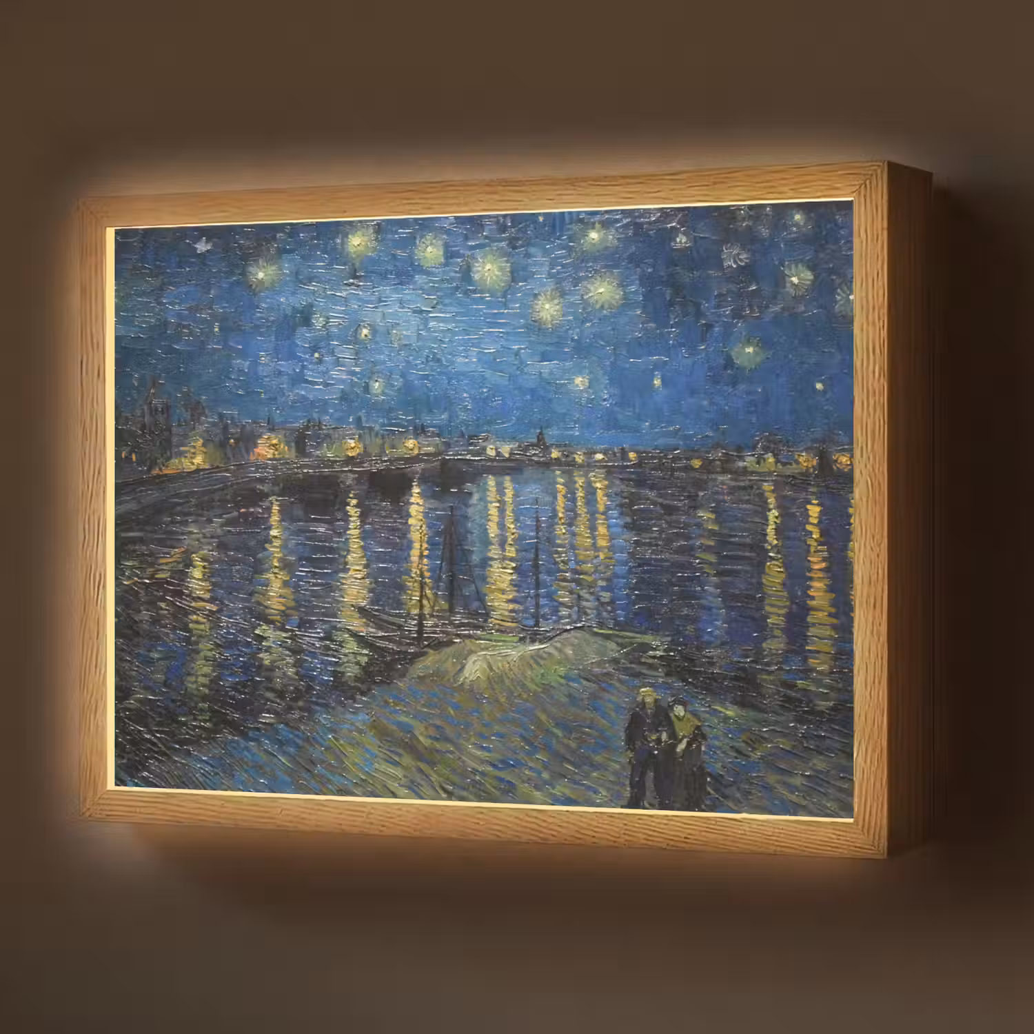 Van Gogh - Brug - Oude meesters Light Box met batterij (Wandlamp) middel -z3d_website
