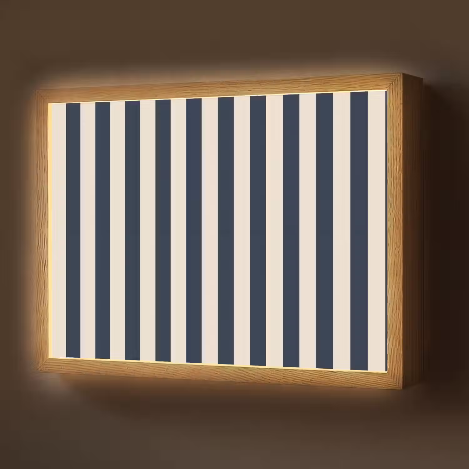 Verticale strepen - Blauw - Crème Light Box met batterij (Wandlamp) middel 907 -z3d_website