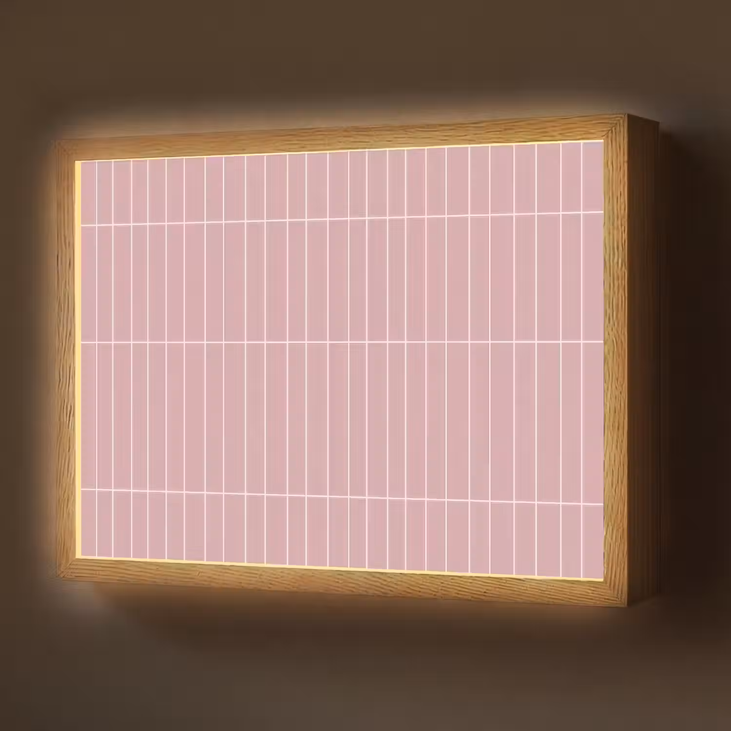 Verticaal - Wandtegel - Lichtroze Light Box met batterij (Wandlamp) middel 907 -z3d_website