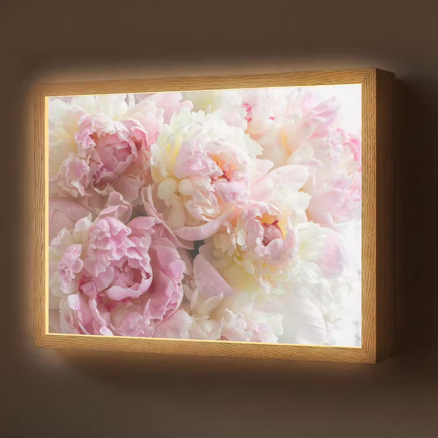 Vintage - Bloemen - Rozen - Natuur Light Box met batterij (Wandlamp) middel -z3d_website