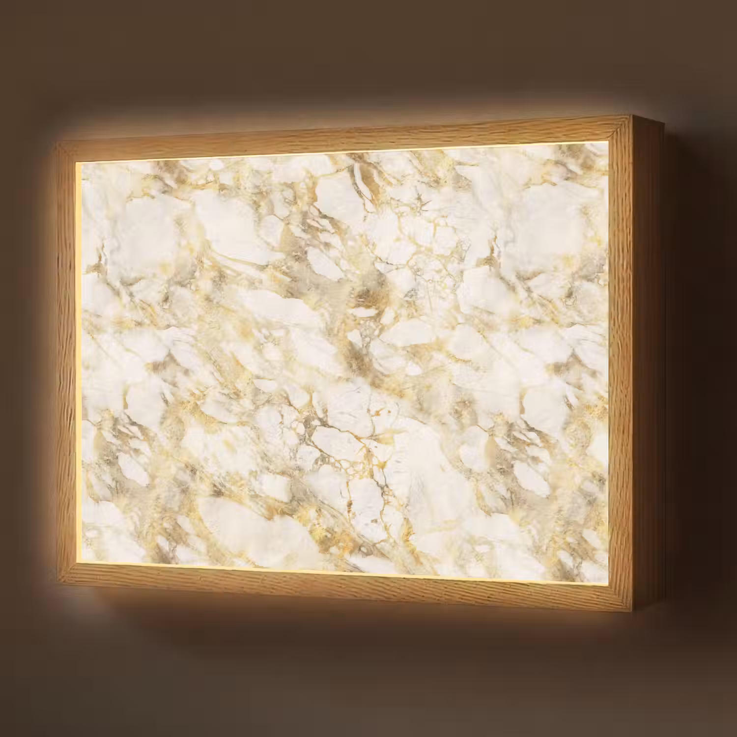 Warm - Gouden - Marmer - Patroon Light Box met batterij (Wandlamp) middel 907 -z3d_website