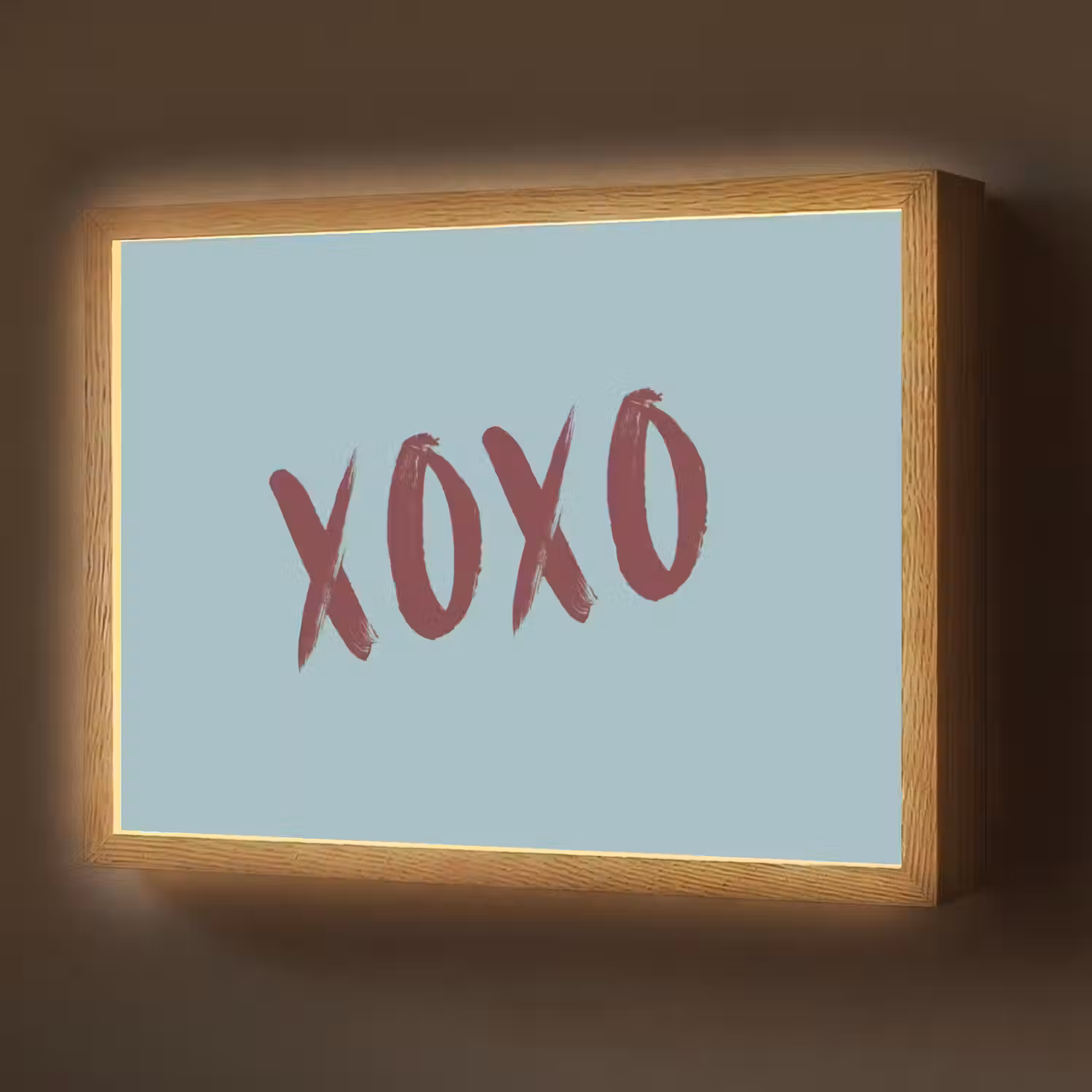 XOXO - Blauw - Rood Light Box met batterij (Wandlamp) middel -z3d_website