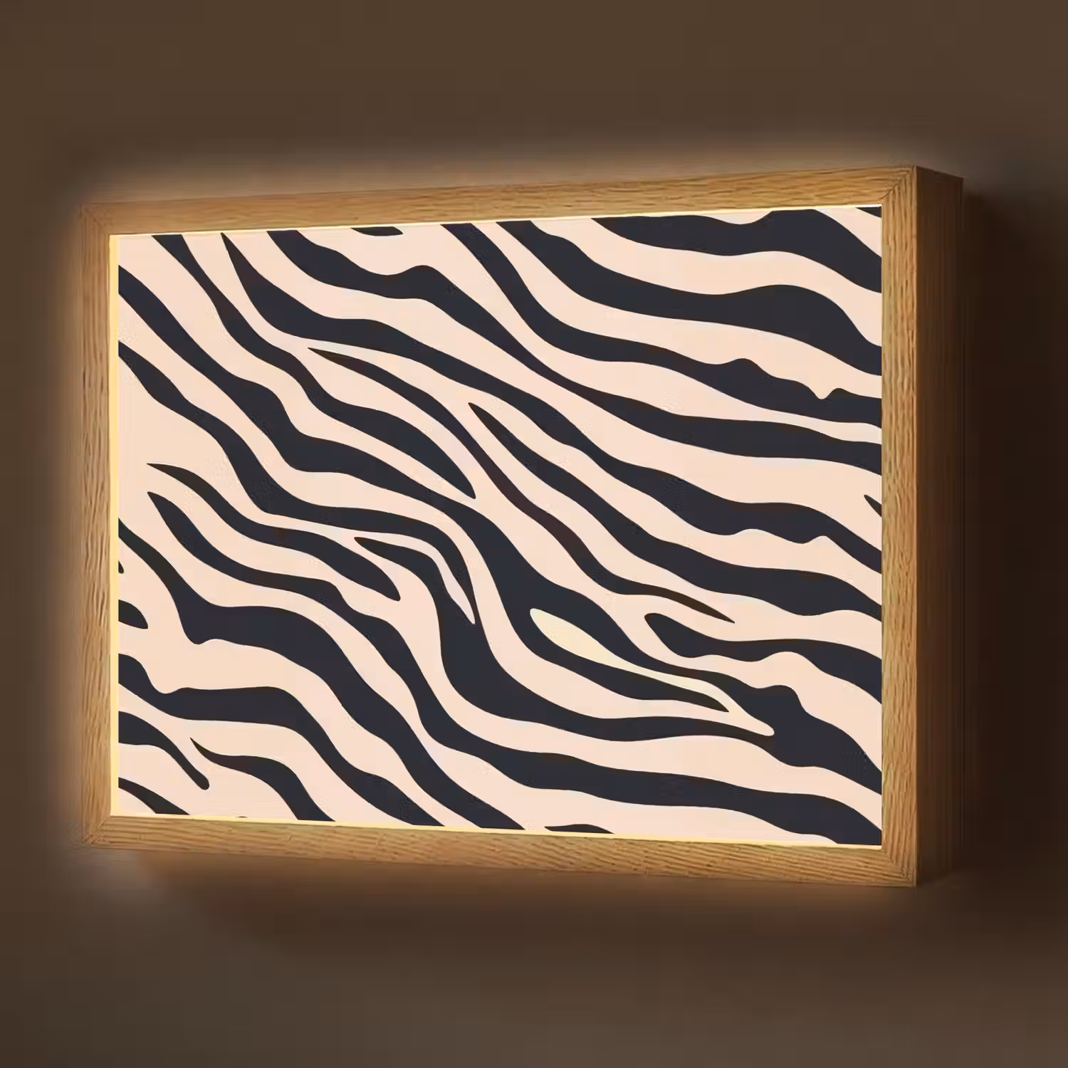 Zebraprint - Dynamisch - Roze Light Box met batterij (Wandlamp) middel -z3d_website