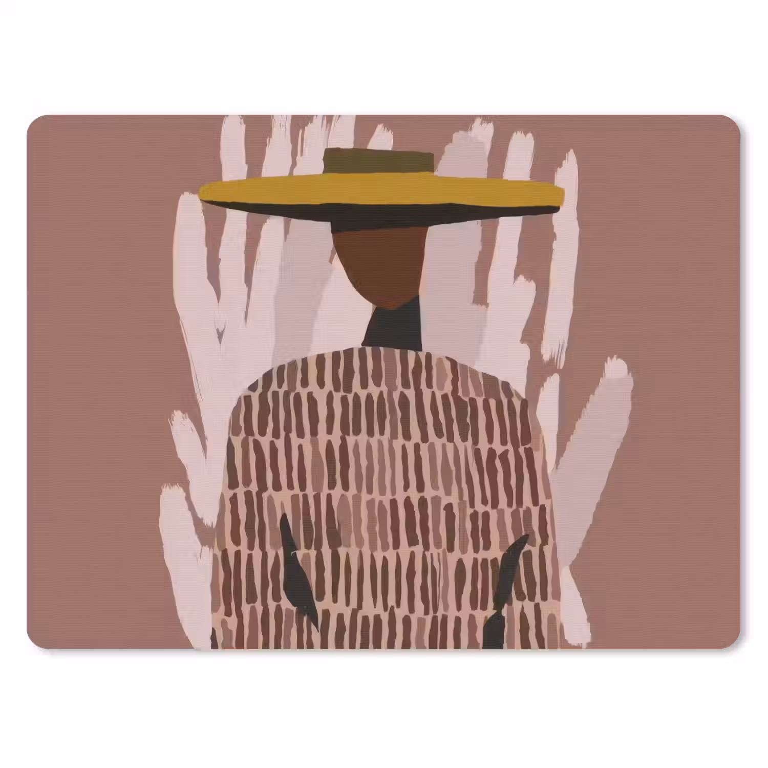 Abstract - Figuur - Illustratie - Hoed muismat rubber klein -3d