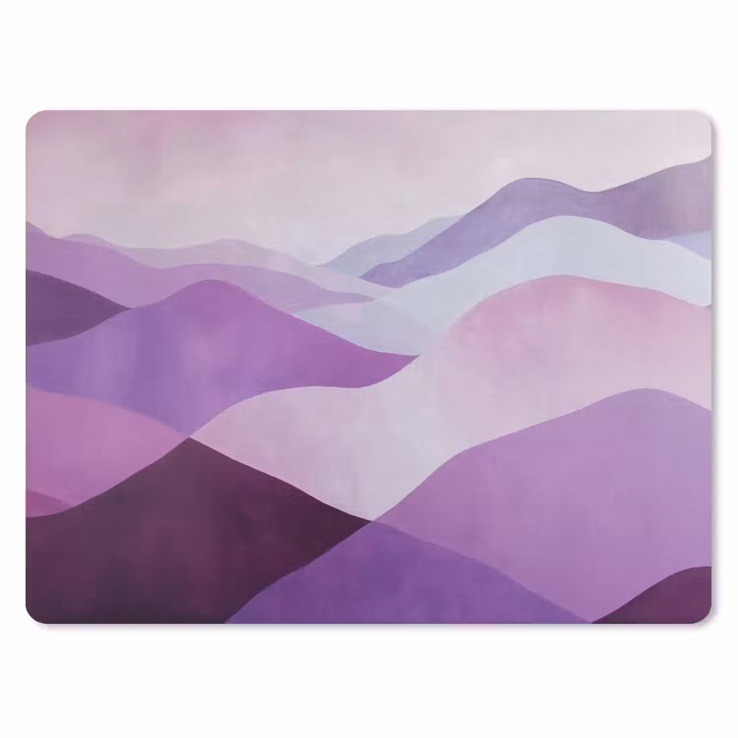Abstract - Heuvels - Landschap - Paars muismat rubber klein -3d