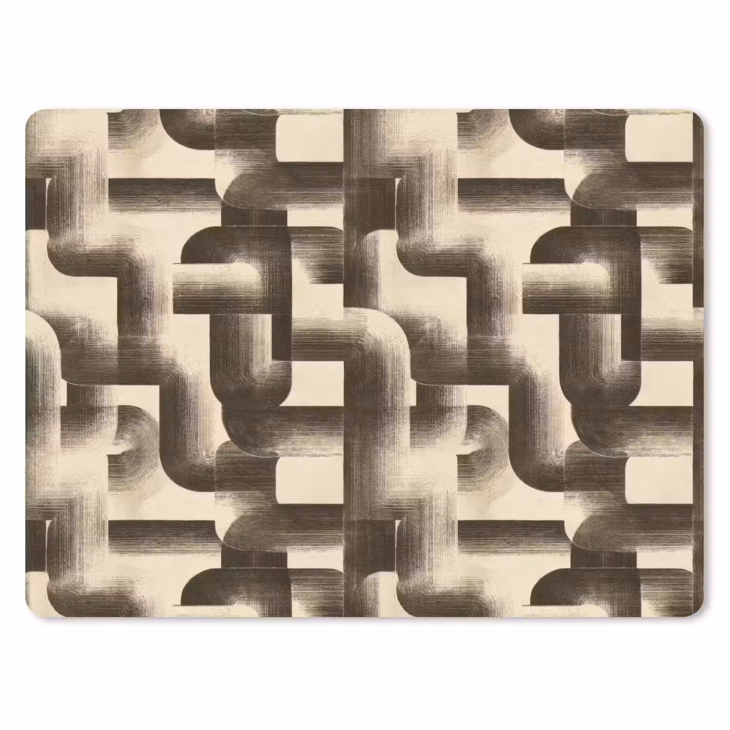 Abstract - Retro - Zwart muismat rubber klein 262 -3d