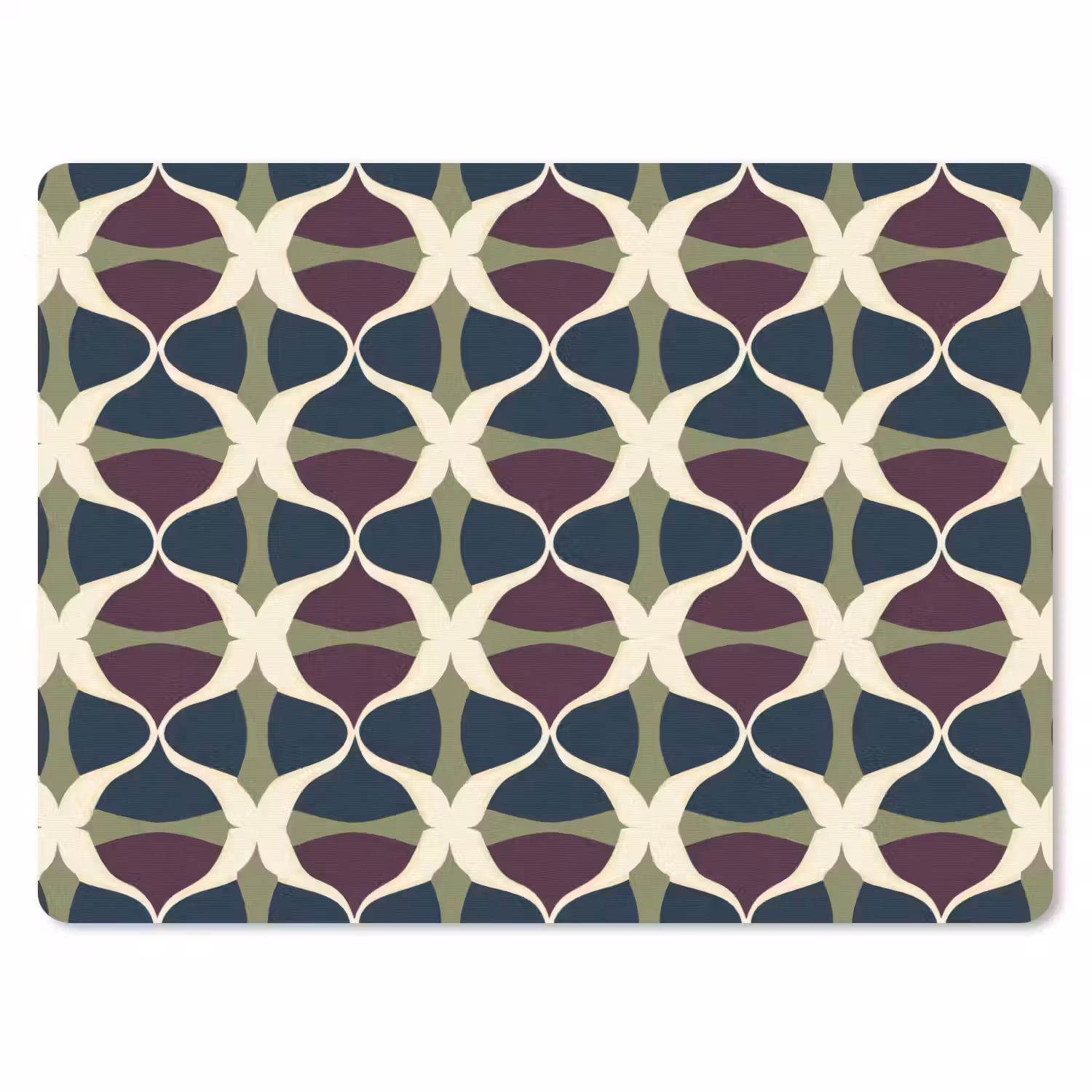 Abstract - Retro - Kleurrijk muismat rubber klein 262 -3d