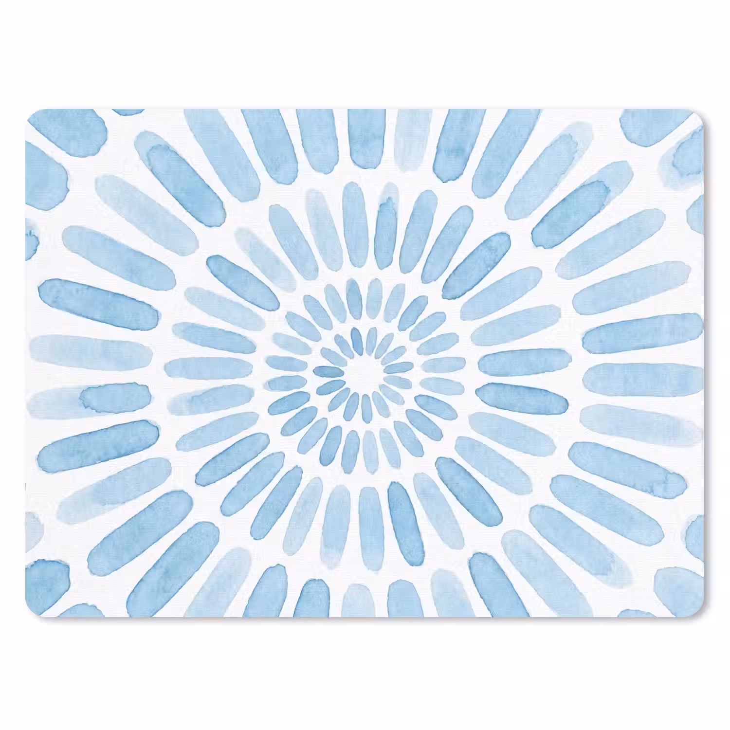 Abstract - Vormen - Kunst - Aquarel - Blauw muismat rubber klein -3d