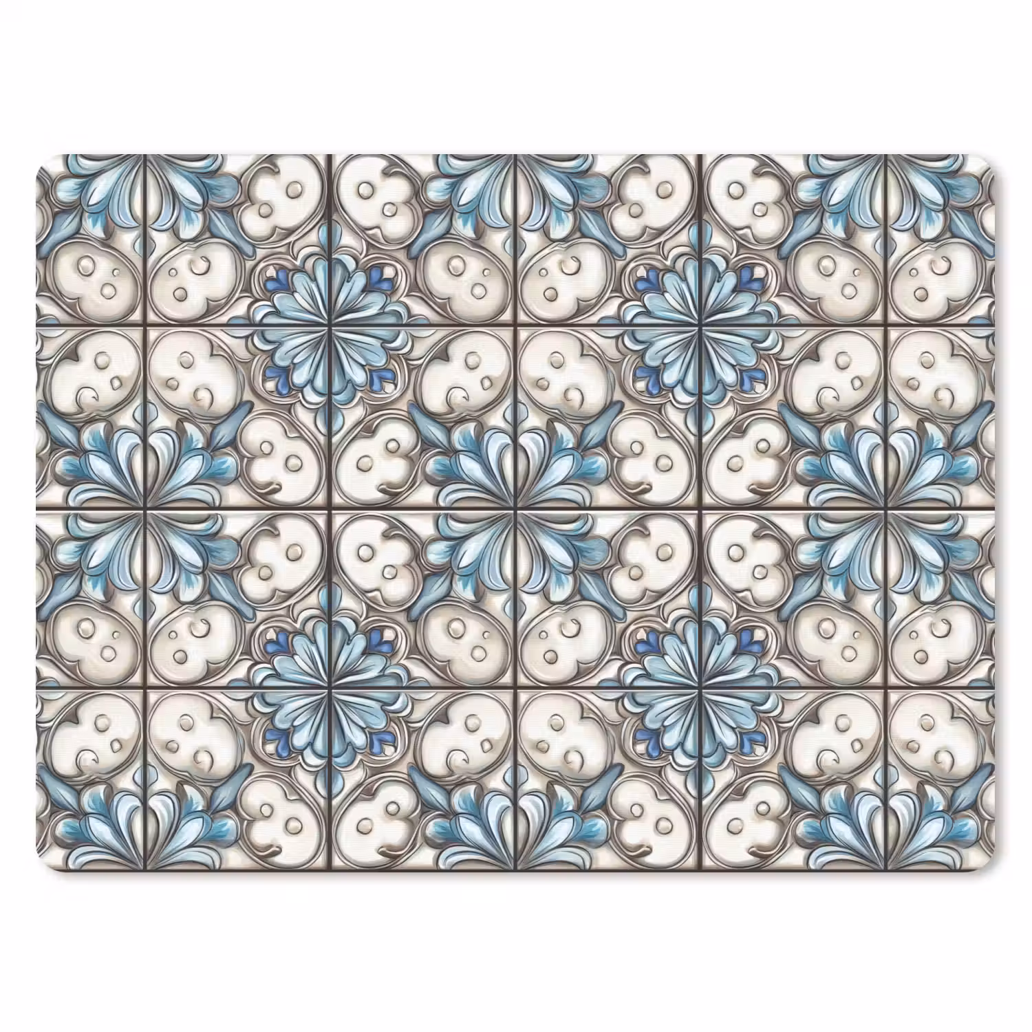 Barok - Tegel - Kleurrijk muismat rubber klein 262 -3d