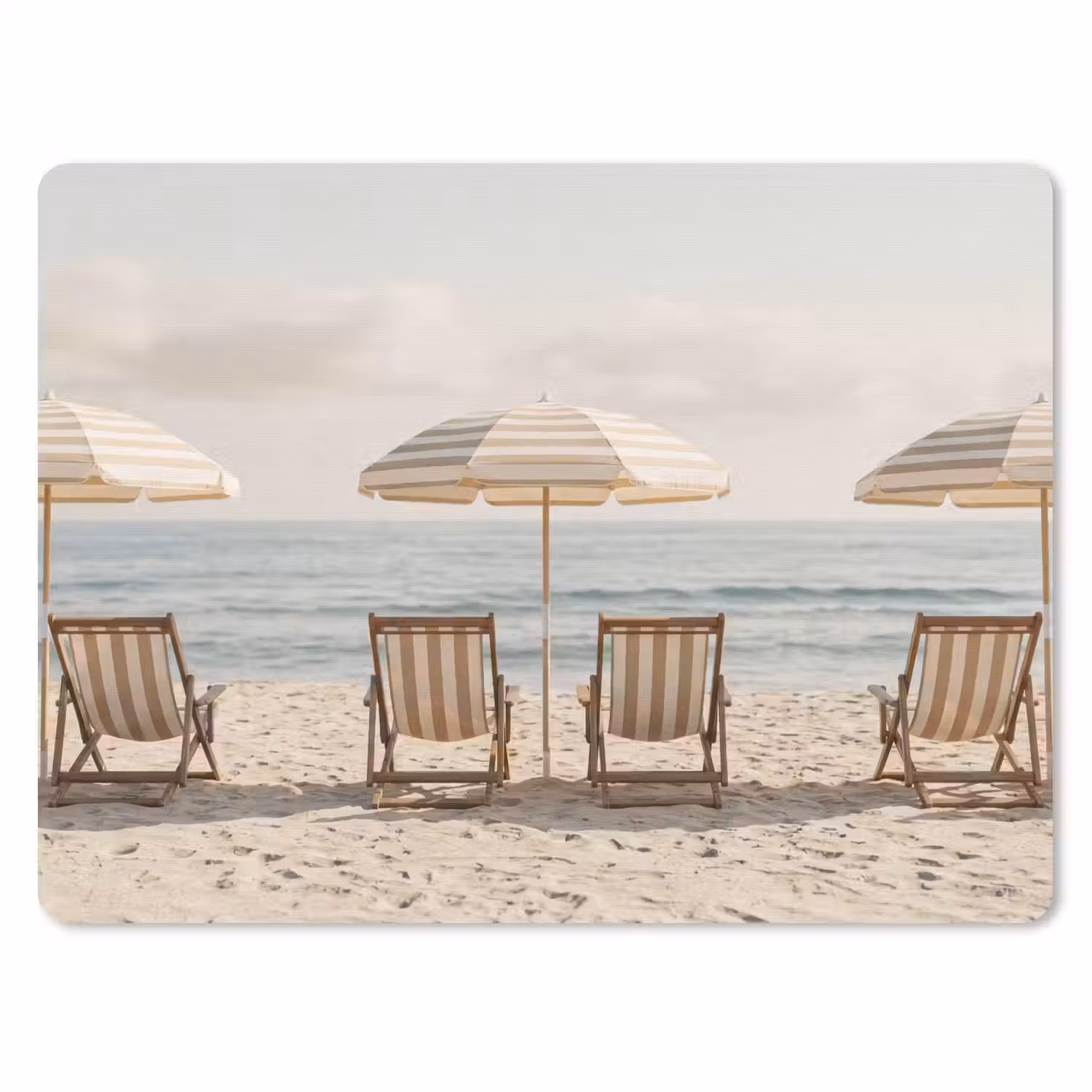 Strand - Stoelen - Parasol muismat rubber klein -3d