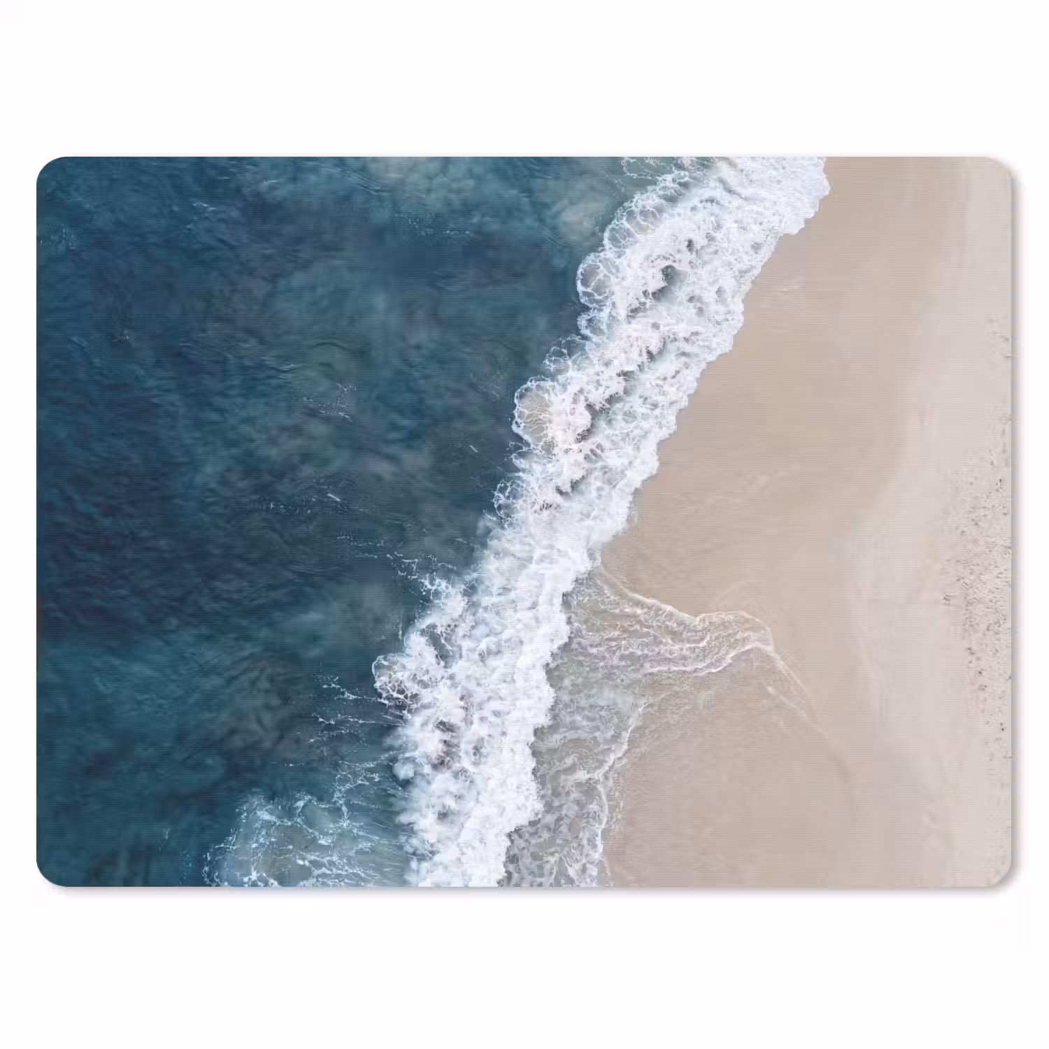 Strand - Zee - Golven muismat rubber klein -3d
