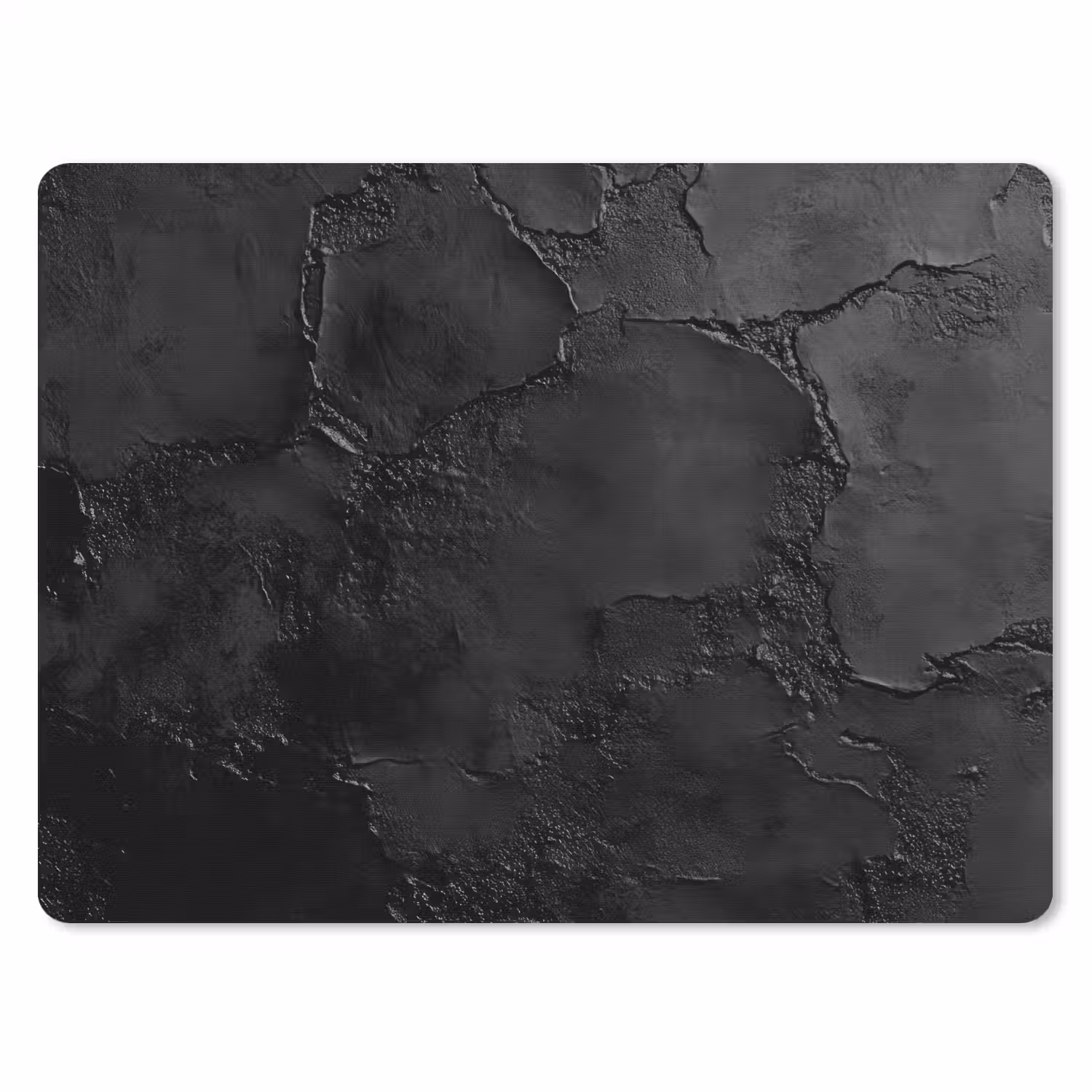 Zwart - Verf muismat rubber klein -3d