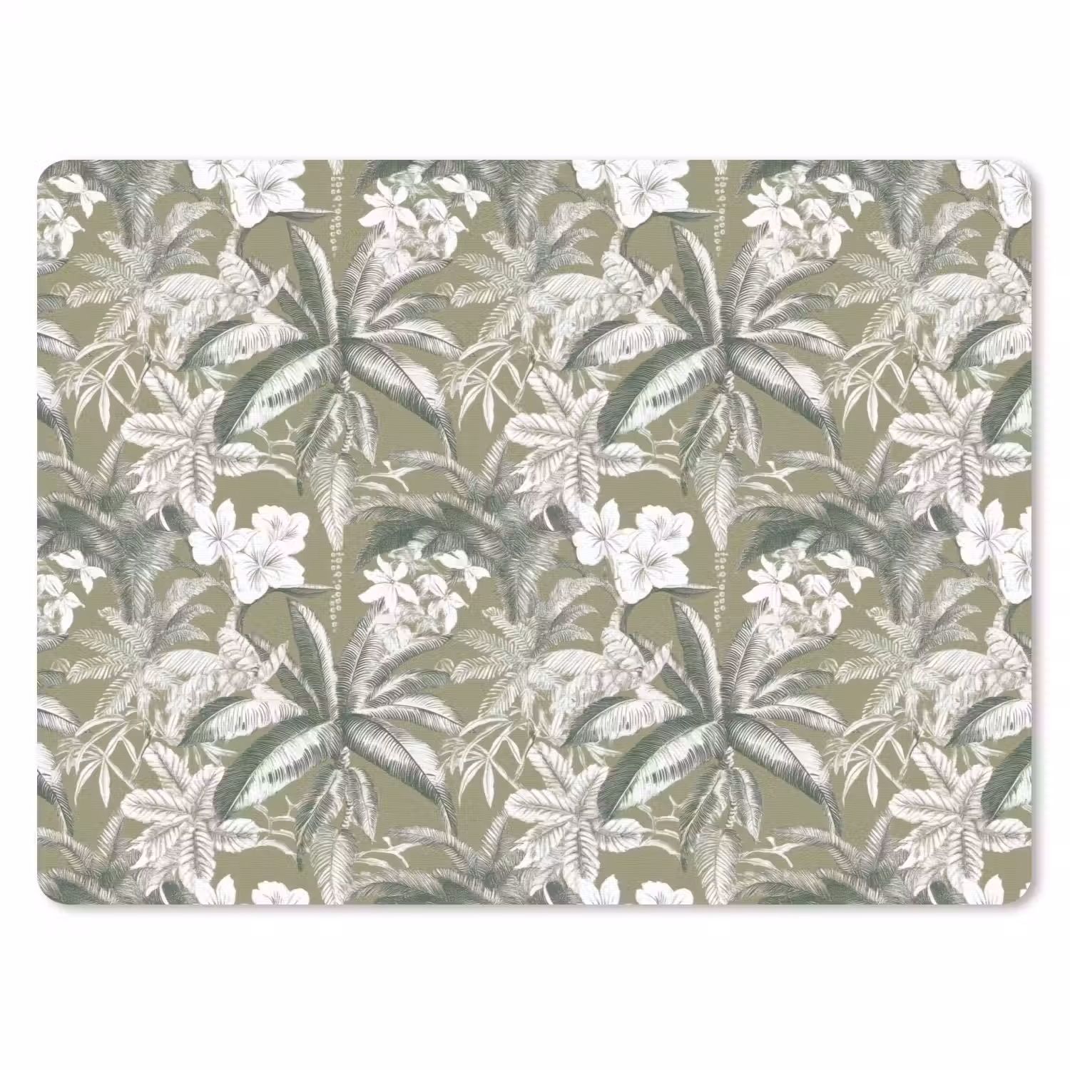 Botanisch - Bloemen - Groen muismat rubber klein 262 -3d