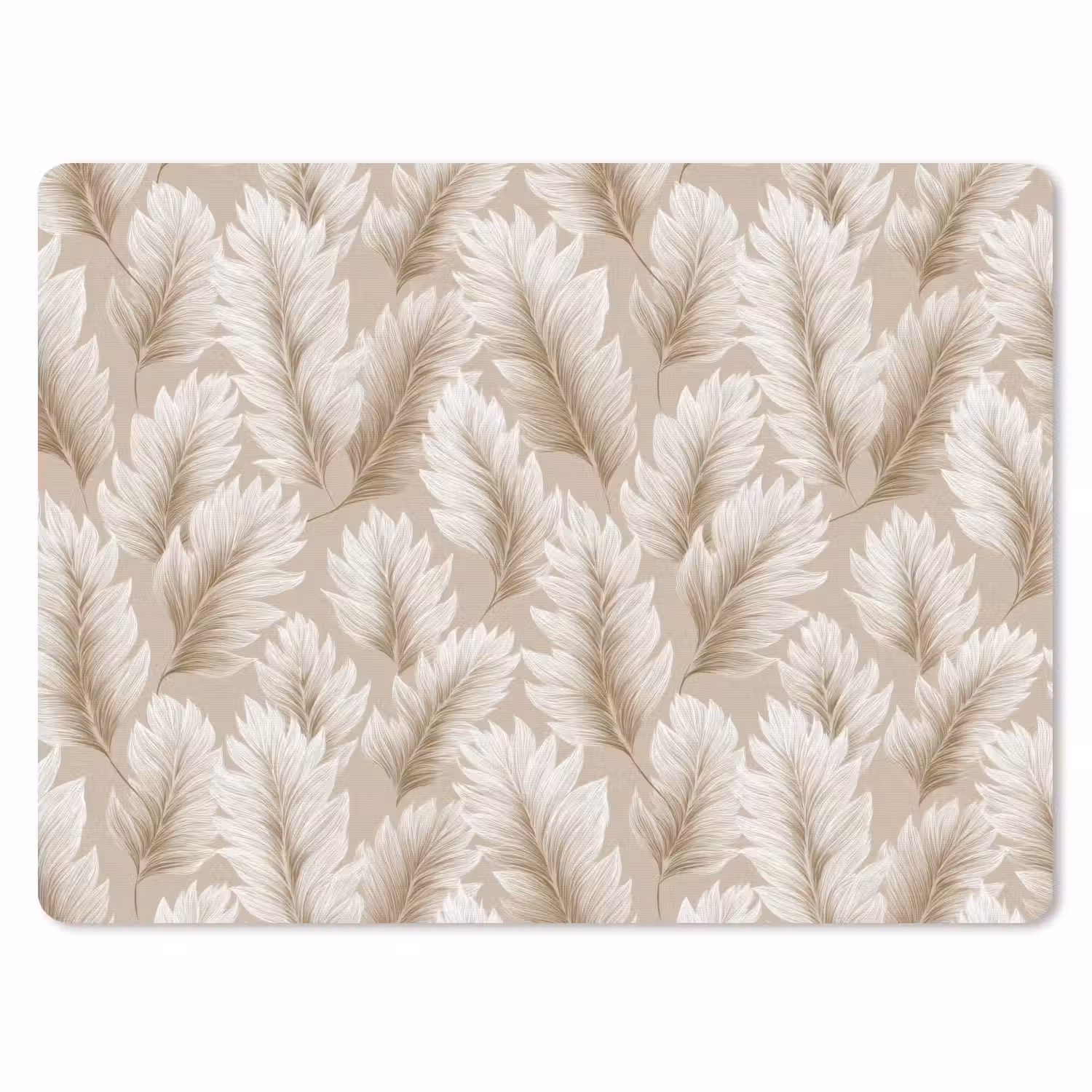 Botanisch - Patroon - Beige muismat rubber klein 262 -3d