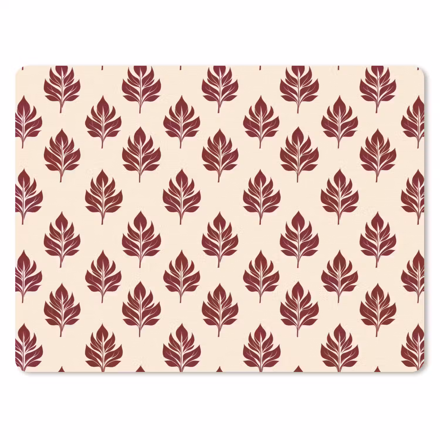 Botanisch - Patroon - Bordeaux muismat rubber klein 262 -3d
