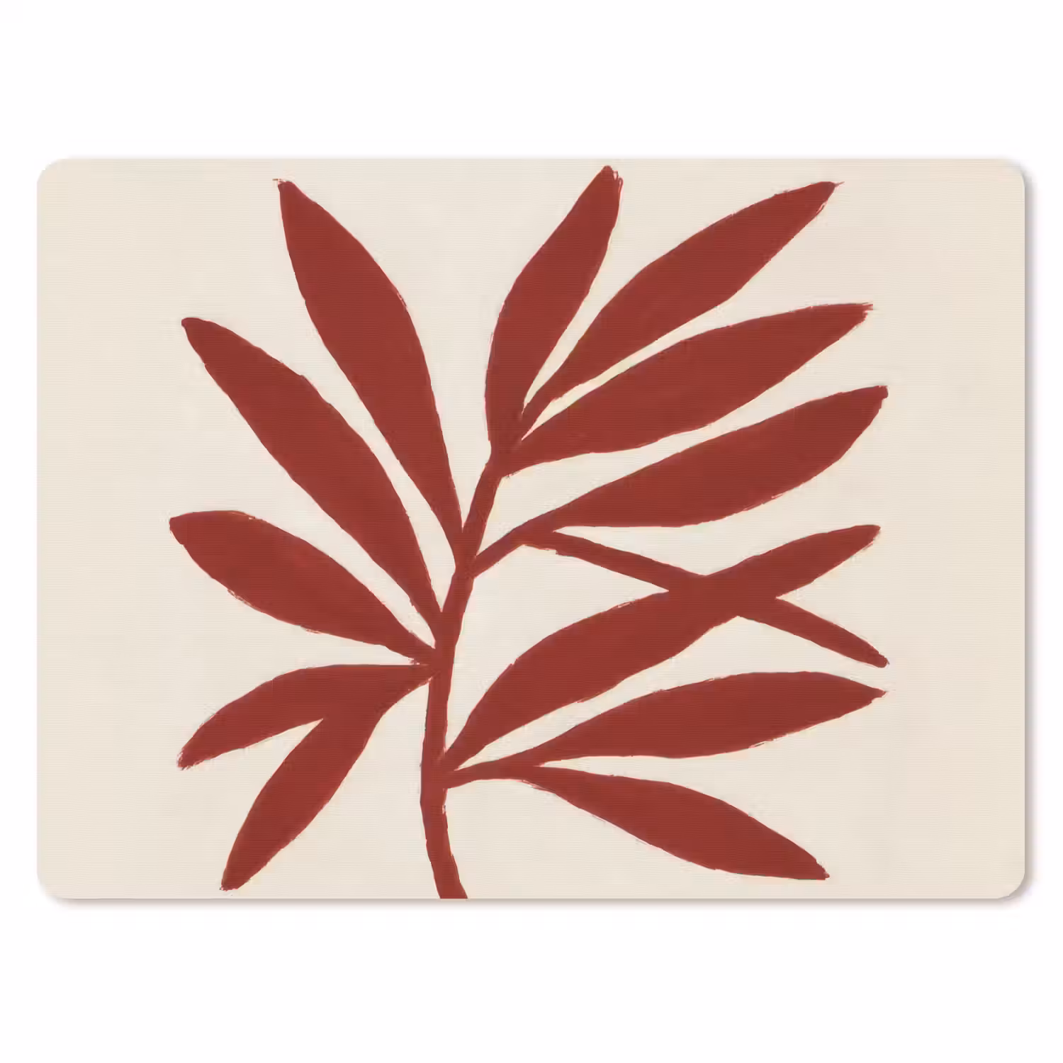 Tak - Bladeren - Rood muismat rubber klein -3d