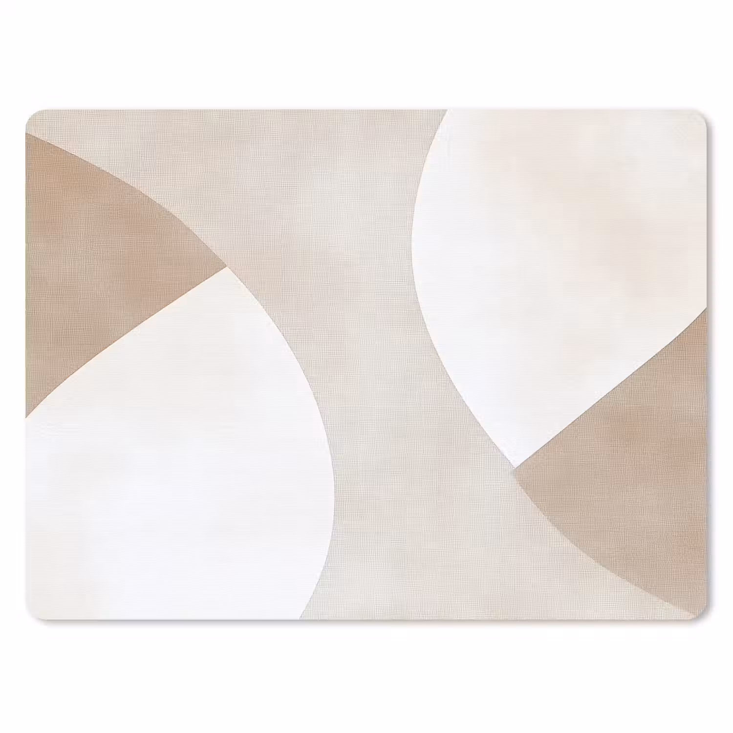 Bruin - Japandi - Abstract muismat rubber klein -3d
