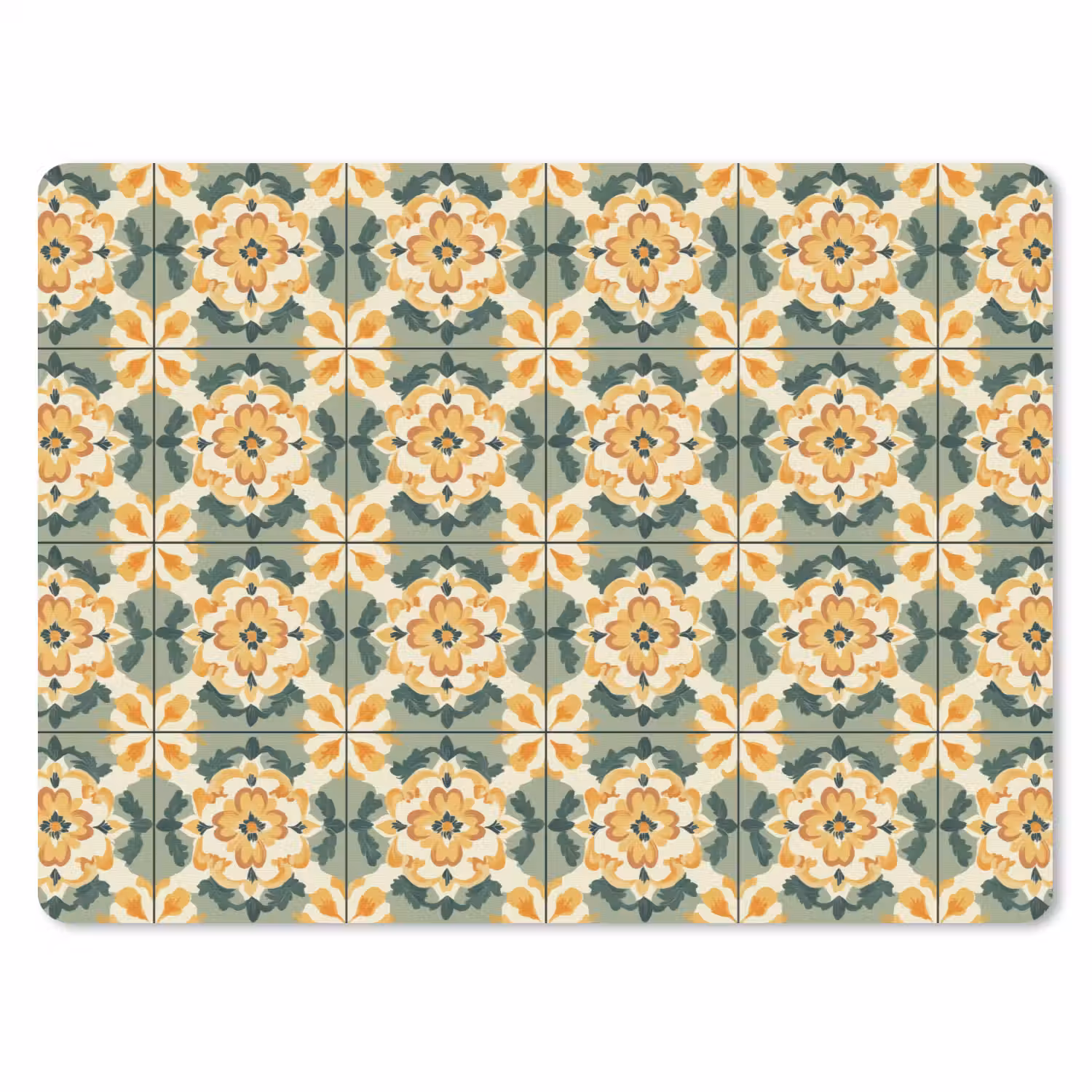 Keramiek - Verweerd - Kleurrijk muismat rubber klein 262 -3d