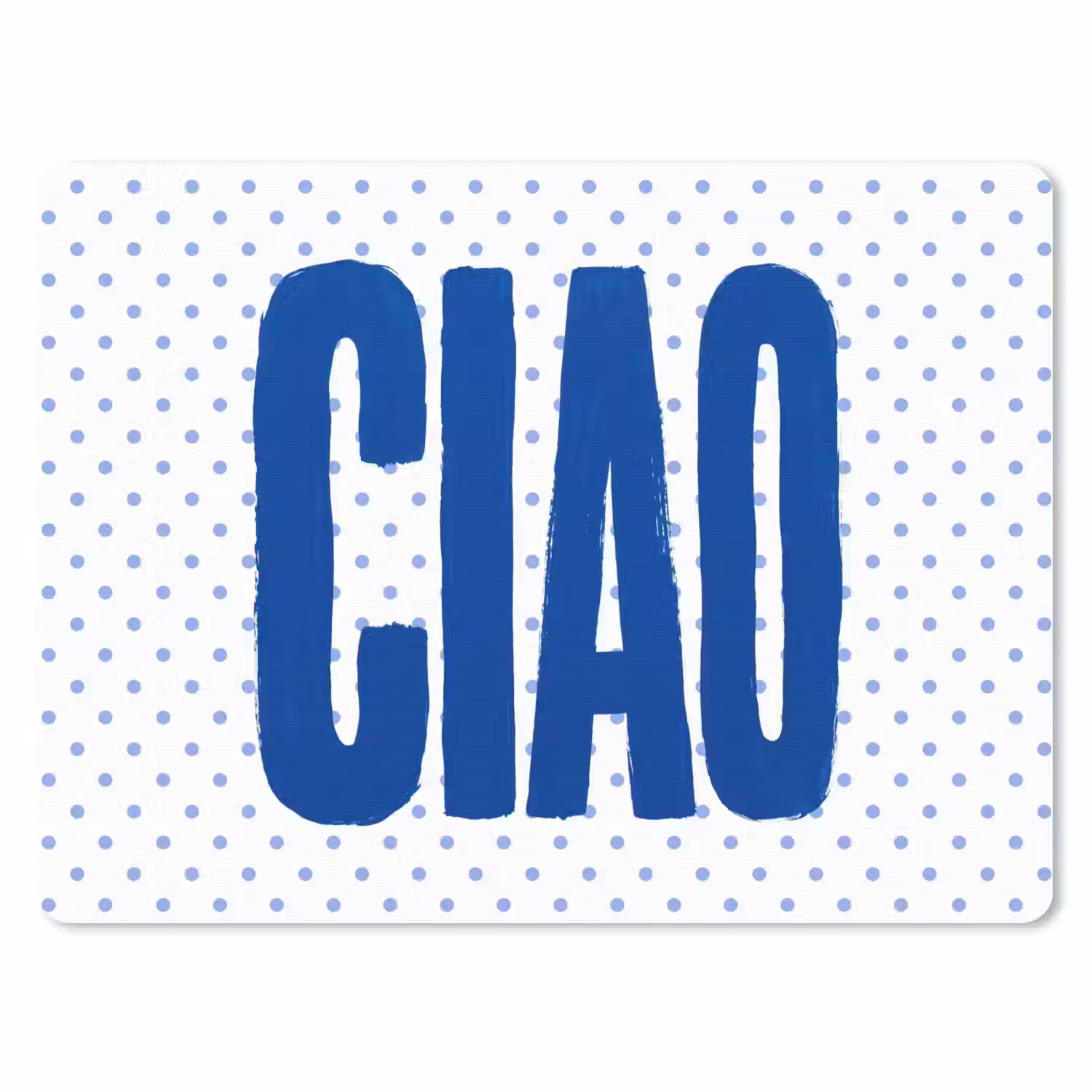 Ciao - Blauw - Stippen muismat rubber klein -3d