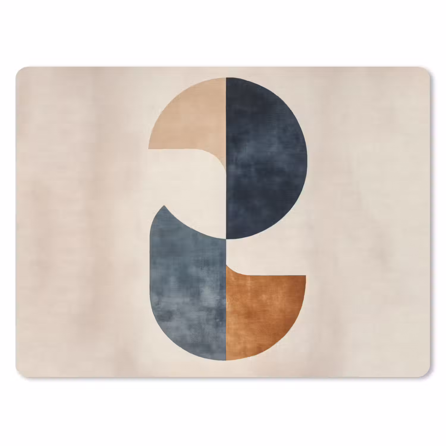 Cirkels - Abstract - Kleurrijk muismat rubber klein -3d