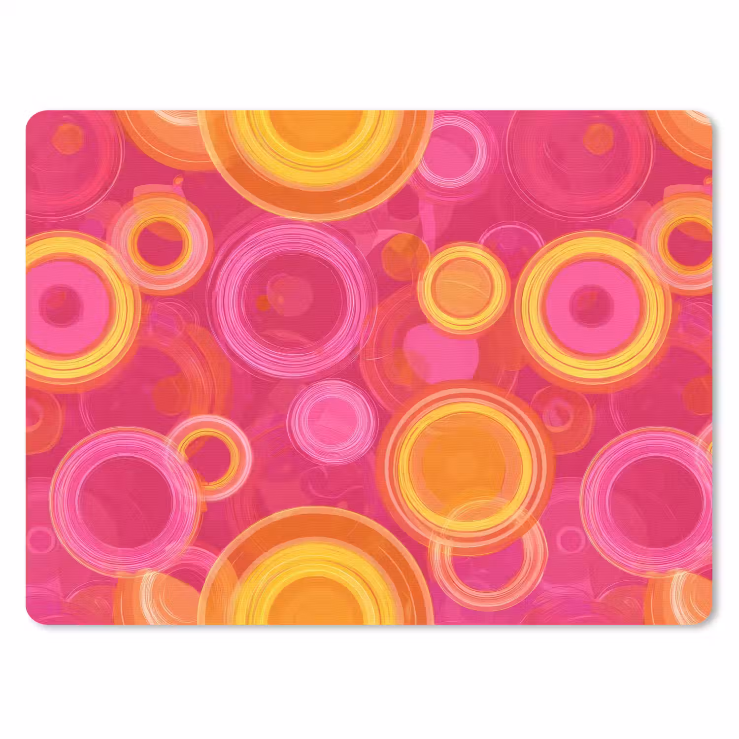 Cirkels - Design - Kleurrijk muismat rubber klein 262 -3d