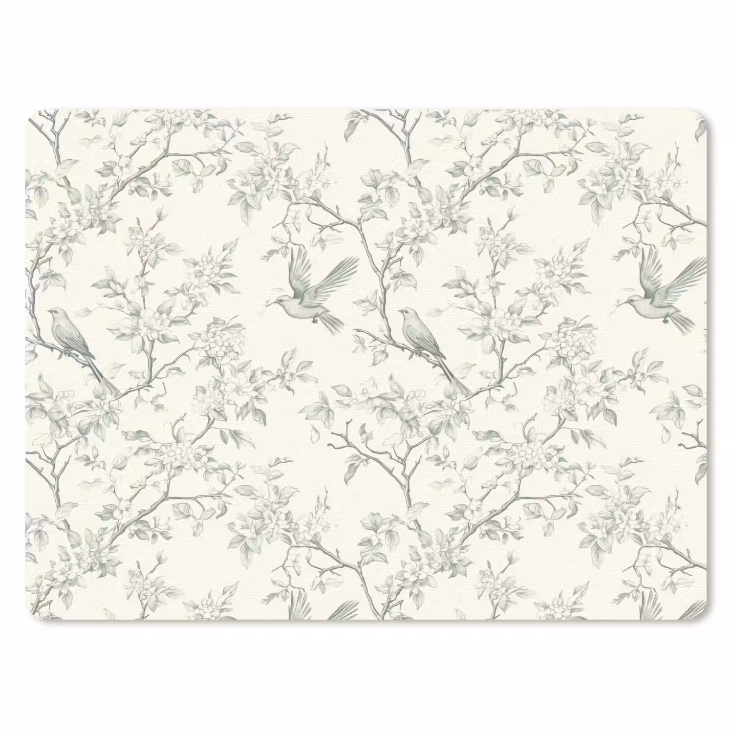 Klassiek - Vogels - Groen muismat rubber klein 262 -3d