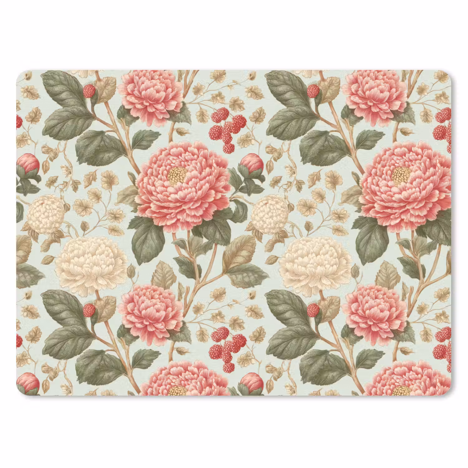 Klassiek - Botanisch - Veelkleurig muismat rubber klein 262 -3d