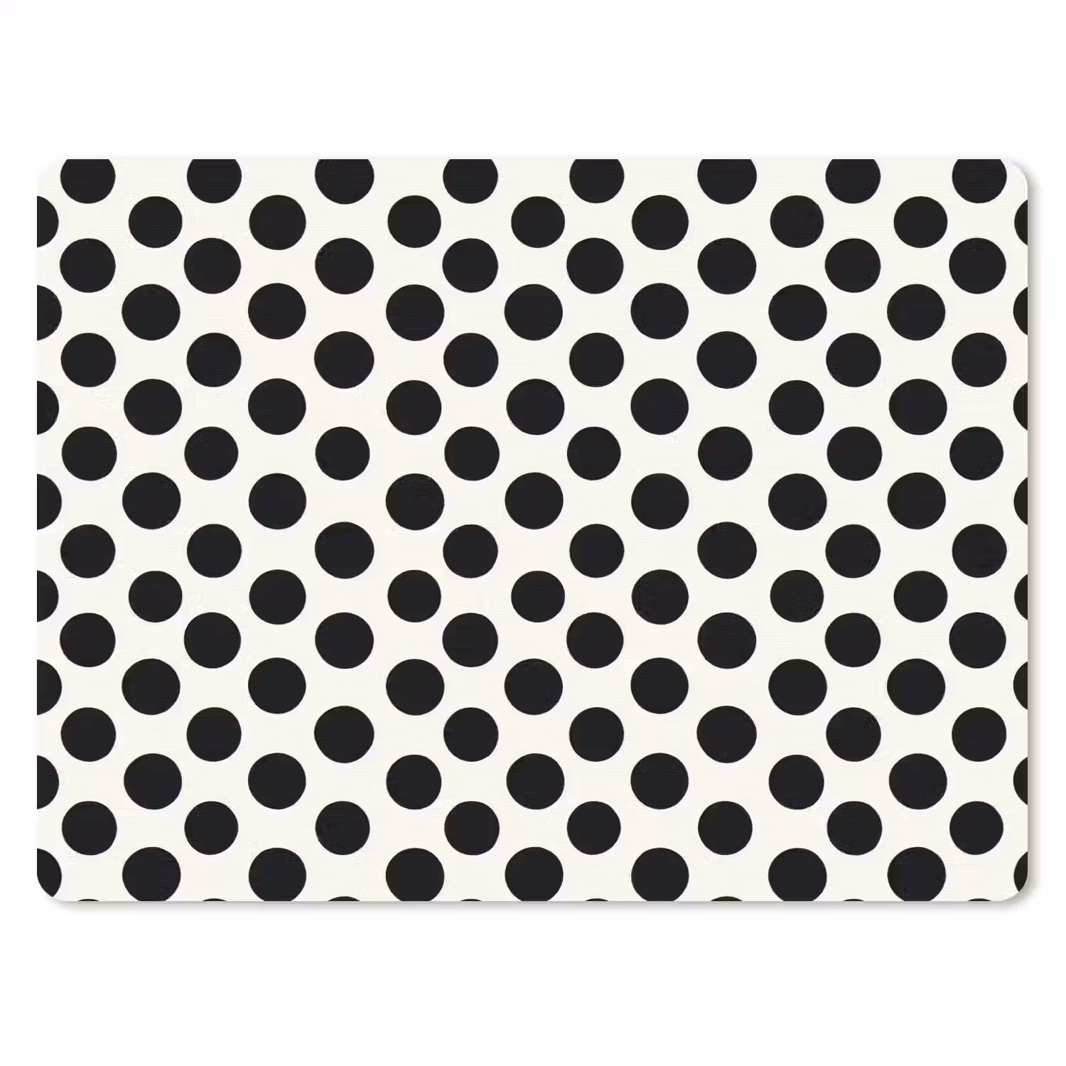 Klassiek - Stippen - Zwart muismat rubber klein 262 -3d