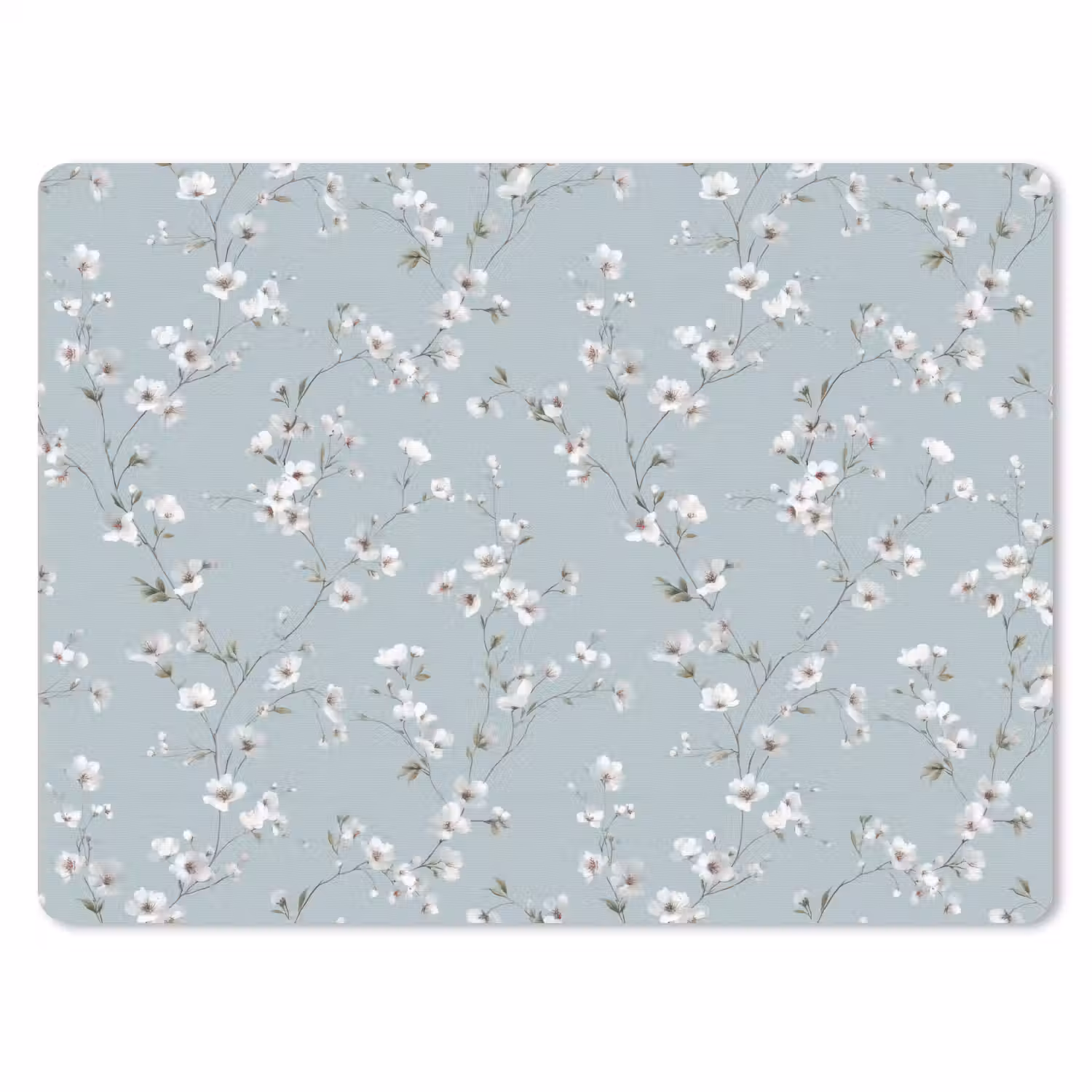 Klassiek - Bloemen - Blauw muismat rubber klein 262 -3d