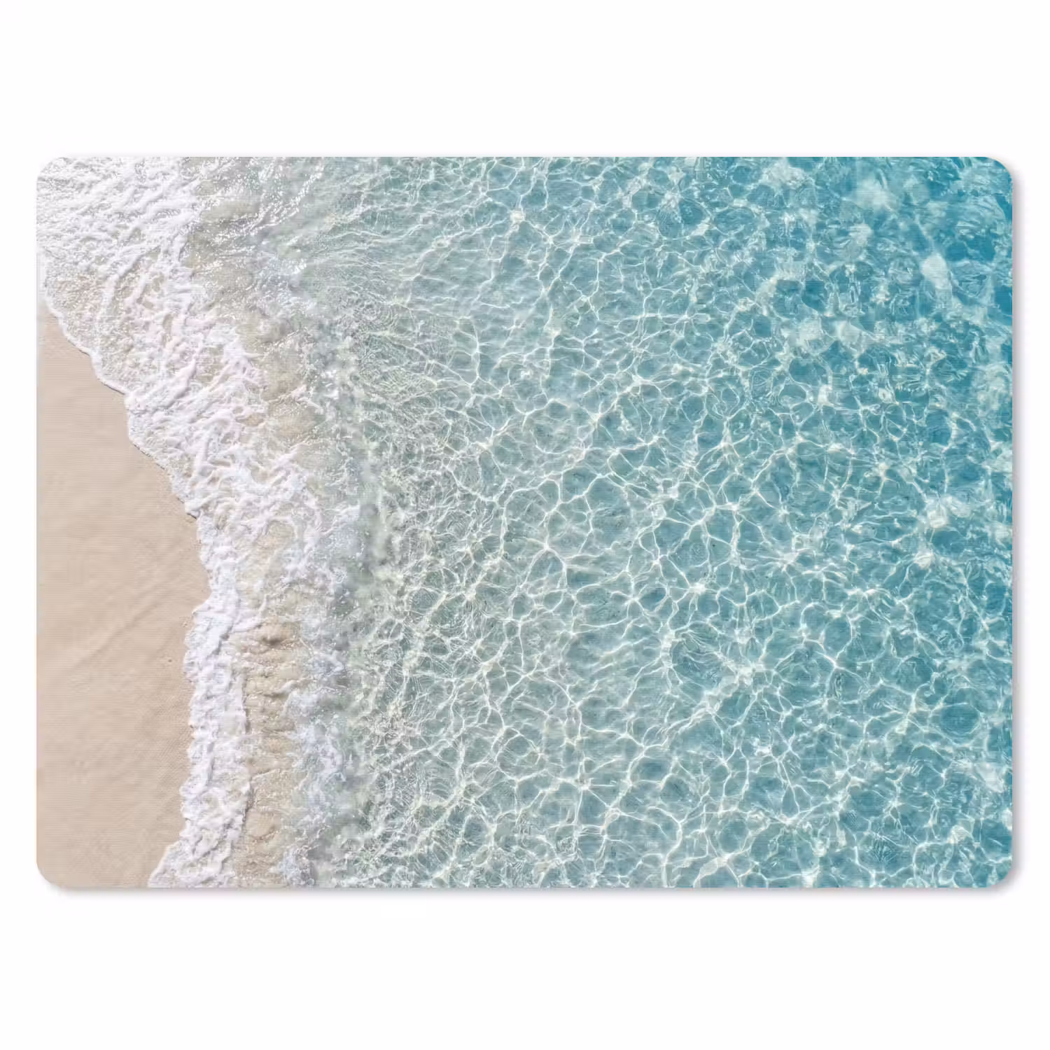 Kust - Zand - Blauw muismat rubber klein -3d
