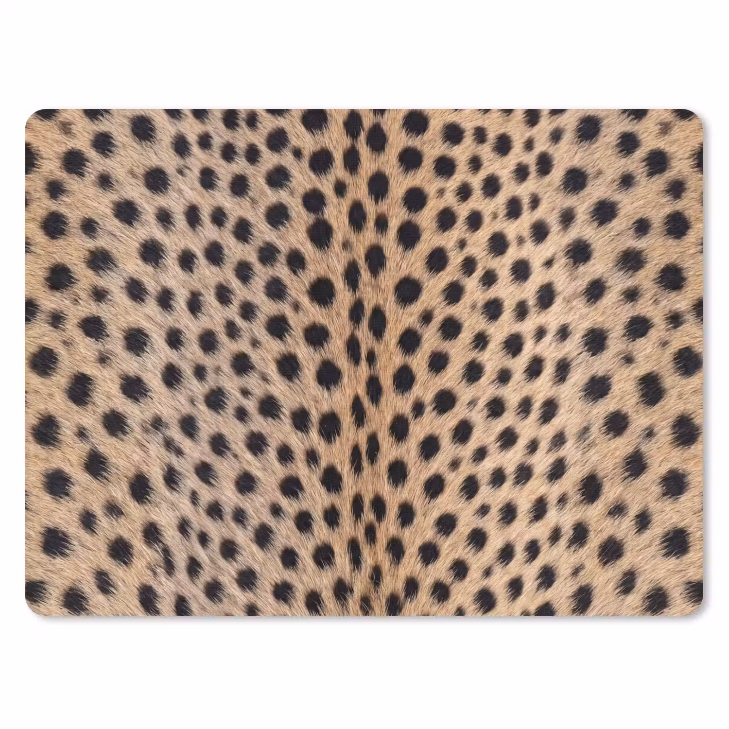 Vacht - Jachtluipaard - Zwart - Wit muismat rubber klein -3d