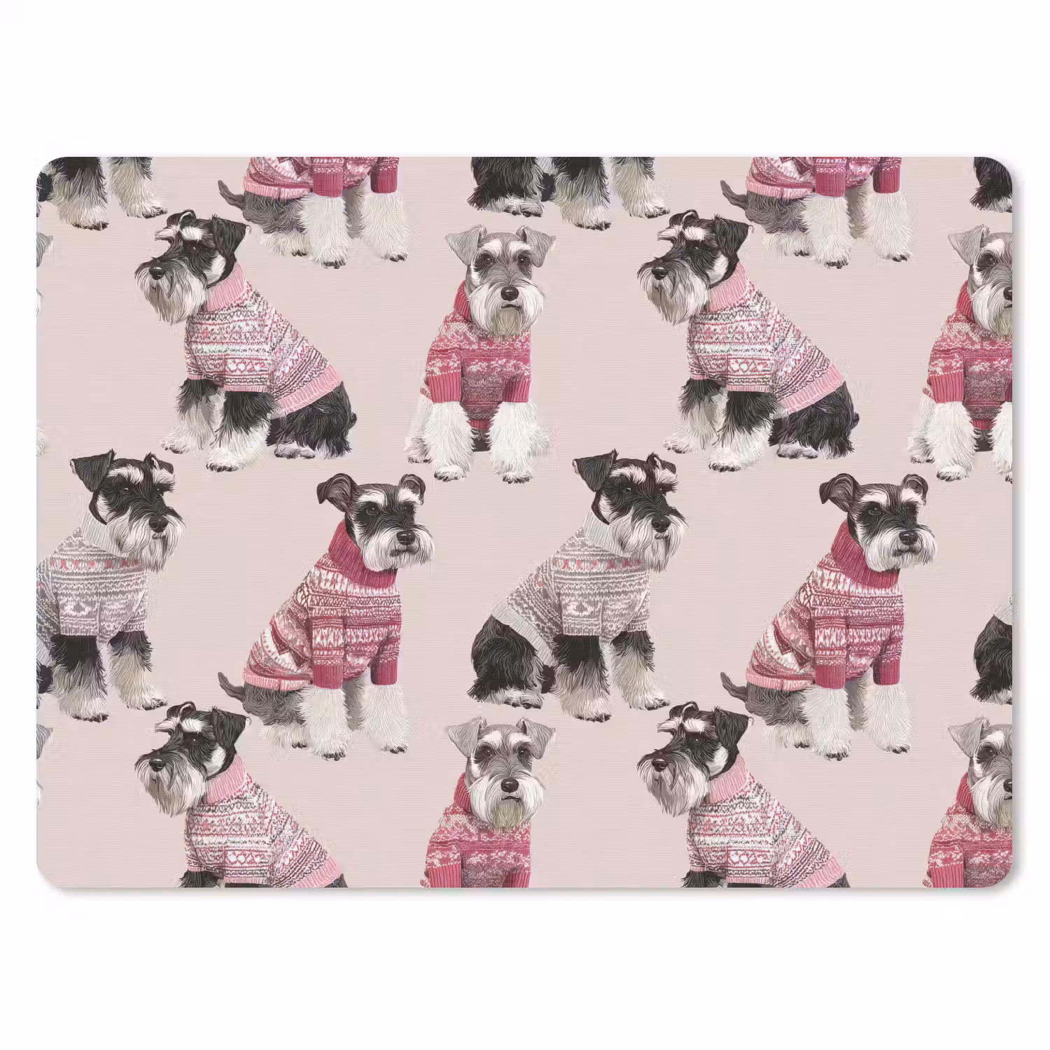 Honden - Truien - Rood muismat rubber klein 262 -3d
